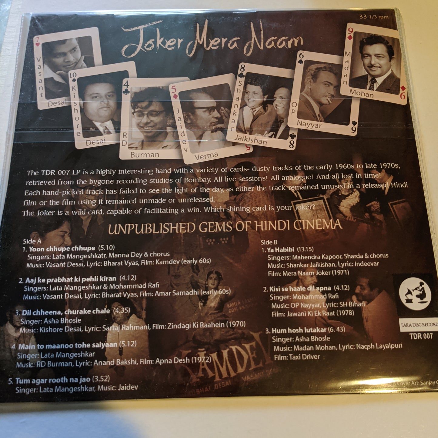 Joker Mera Naam - Unpublished Gems First time onLP- Brand new sealed