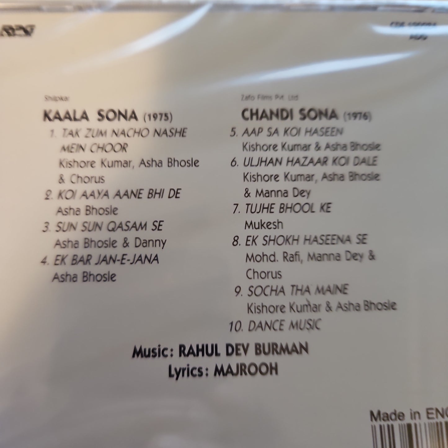 Rahul Dev Burman* Kaala Sona / Chandi Sona - made in UK audio cd - Mint - Sealed