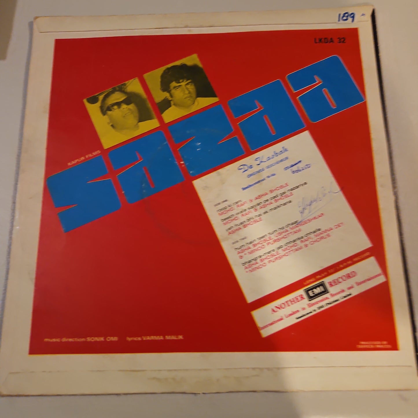 Sazaa - Sonik Omi and Varma Malik Sazaa in Near mint