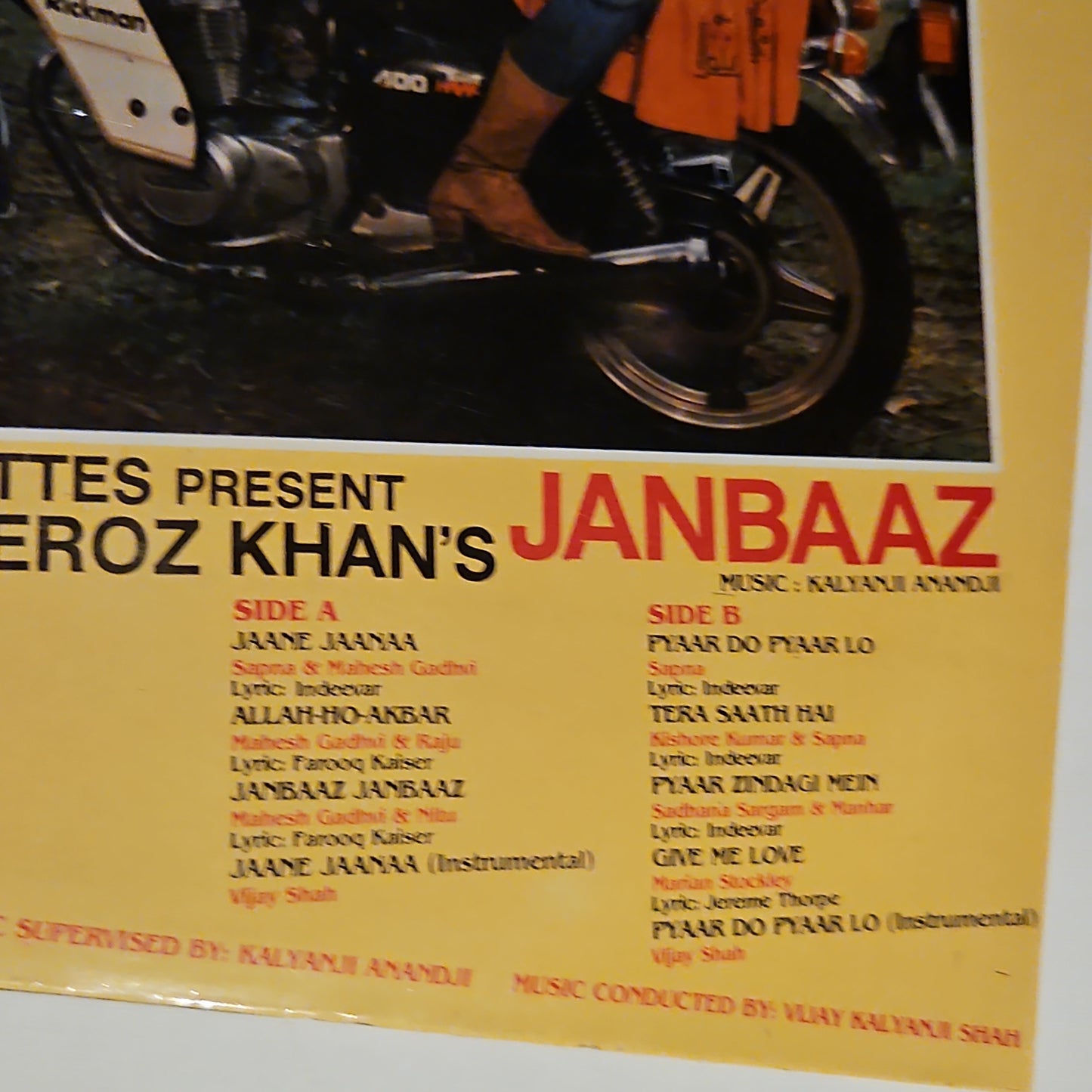 Janbaaz - Kalyanji Anandji Blockbuster soundtrack with intrumentals - T Series release in excellent condition