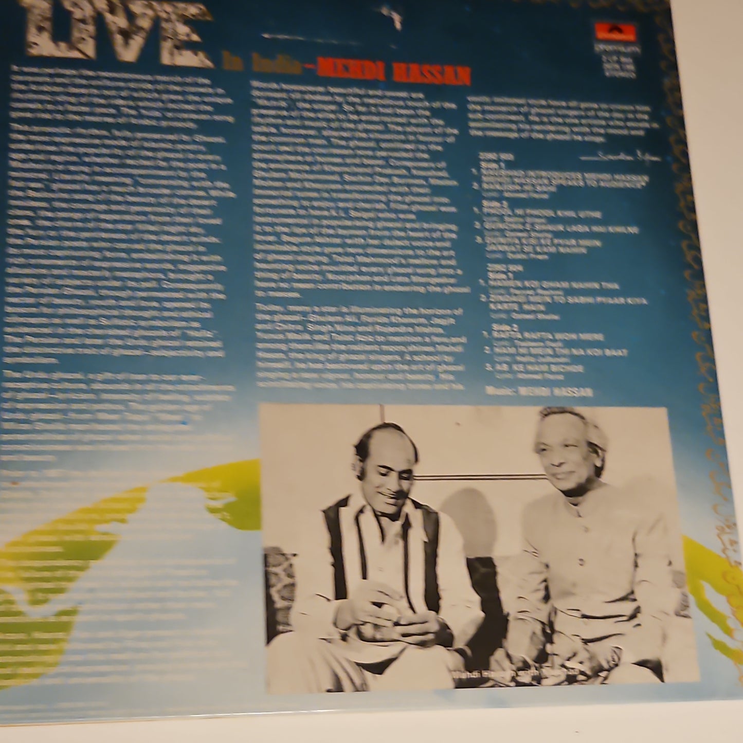 Mehdi Hassan - Live in India Ploydor 2 LP set Stereo - in excellent condition