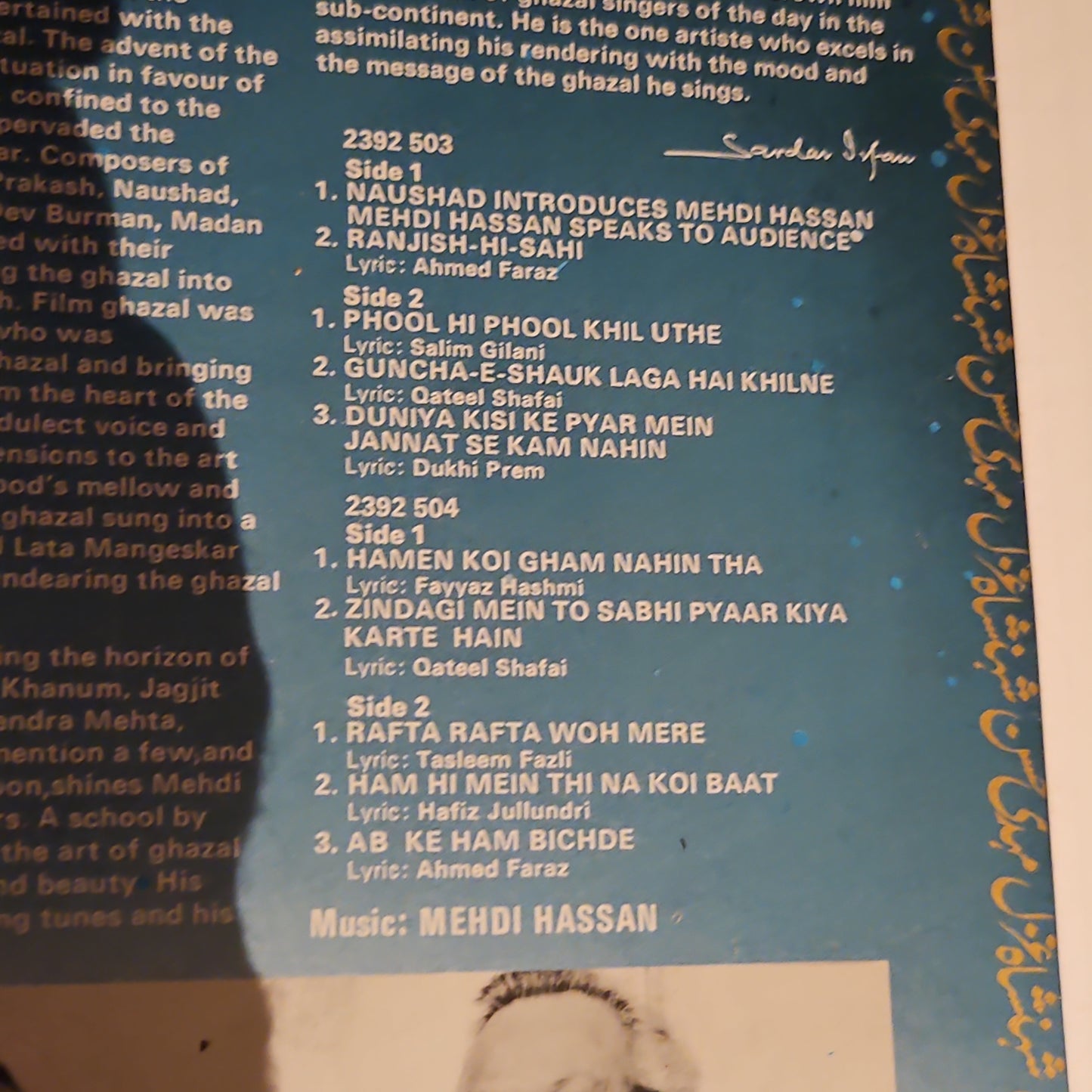 Mehdi Hassan - Live in India Ploydor 2 LP set Stereo - in excellent condition