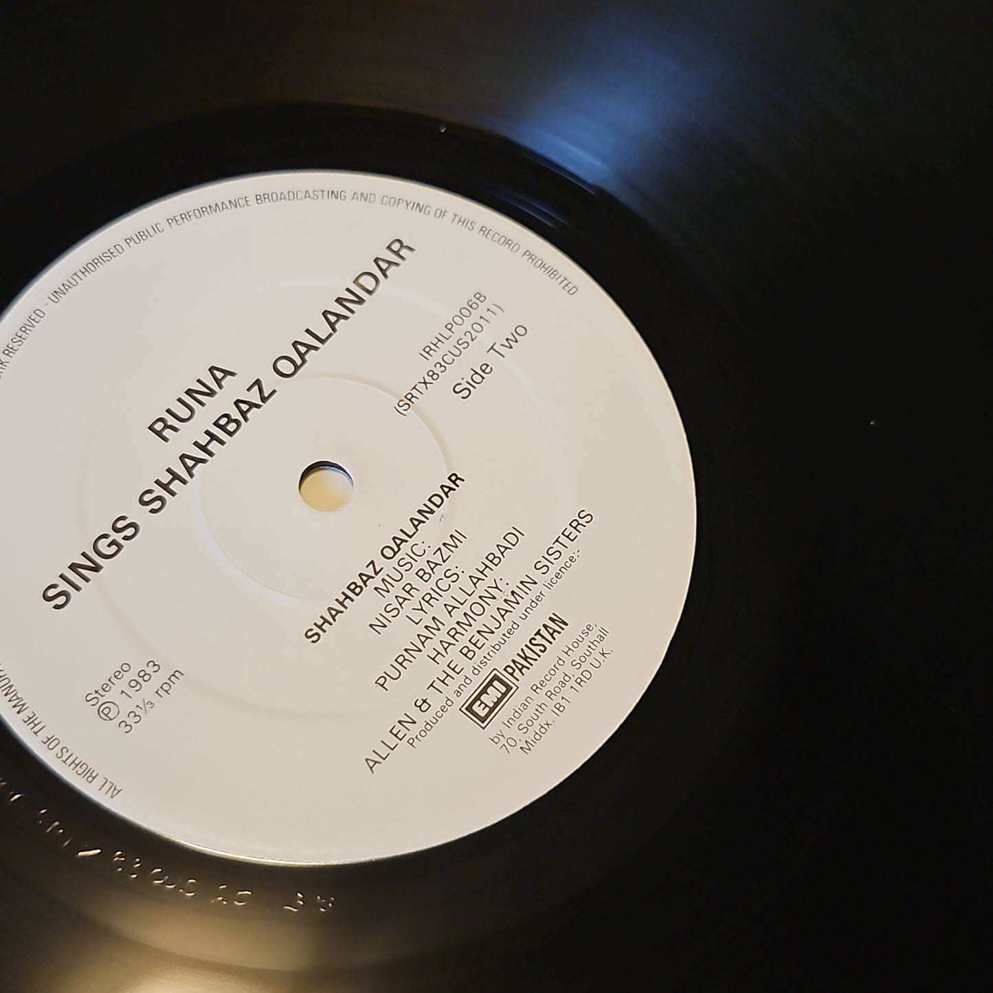 Runa Laila - - Runa Goes Disco featuring Shabaz Qalandar near mint.