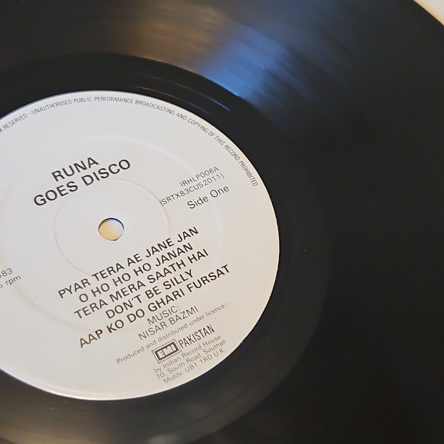Runa Laila - - Runa Goes Disco featuring Shabaz Qalandar near mint.