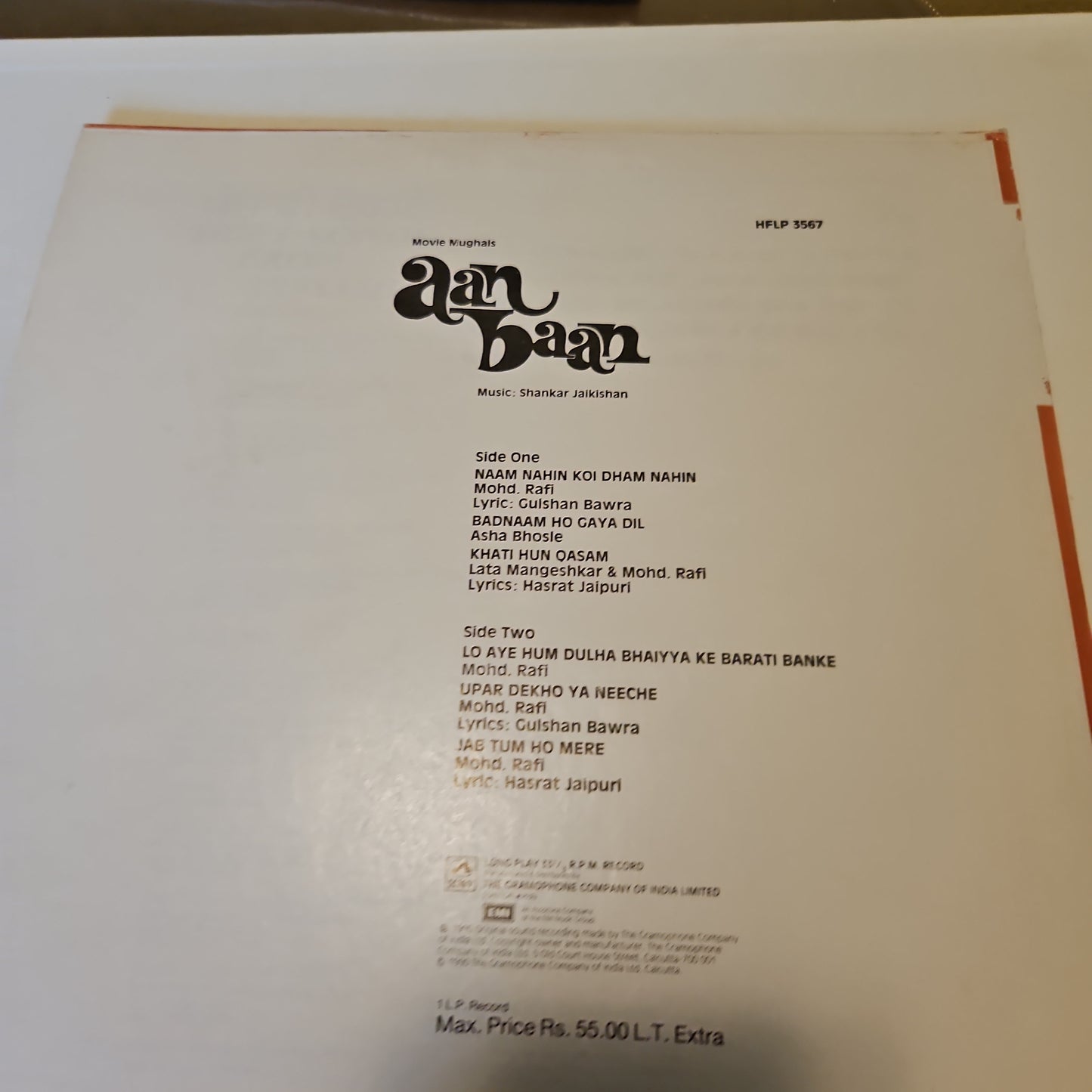 Shankar Jaikishan - Aan Baan in near mint