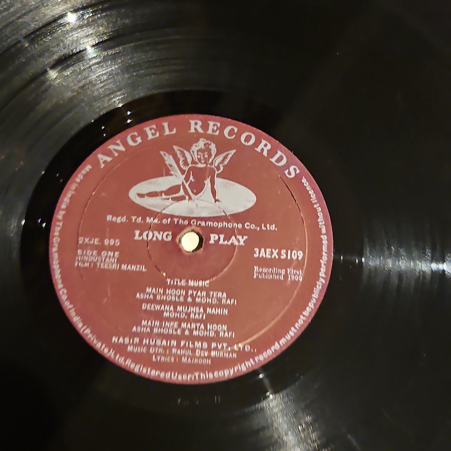 Teesri Manzil - 1st Angel issue - Music R.D. Burman in VG+ condition