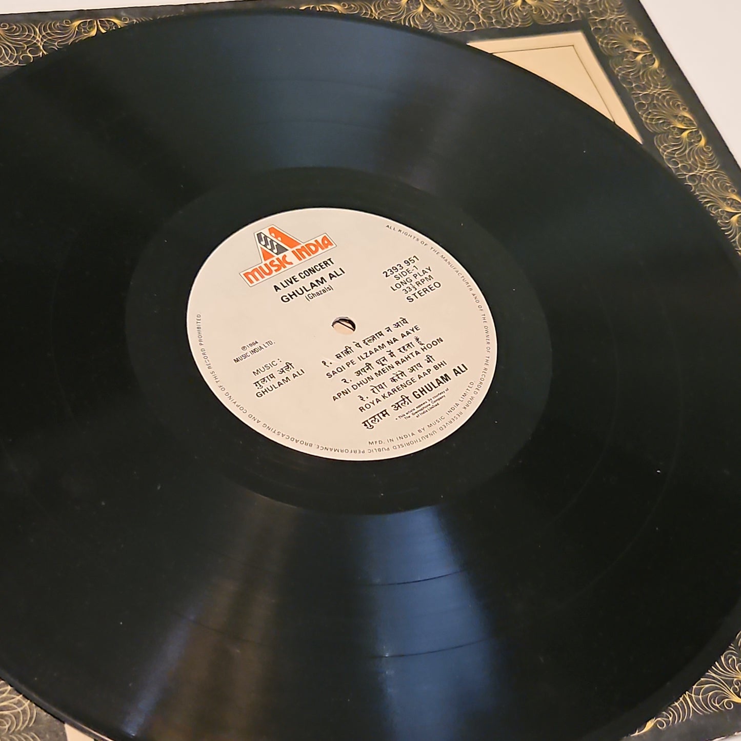 Ghulam Ali - A Live Concert (Ghazals) Music India - 2393 951 near mint