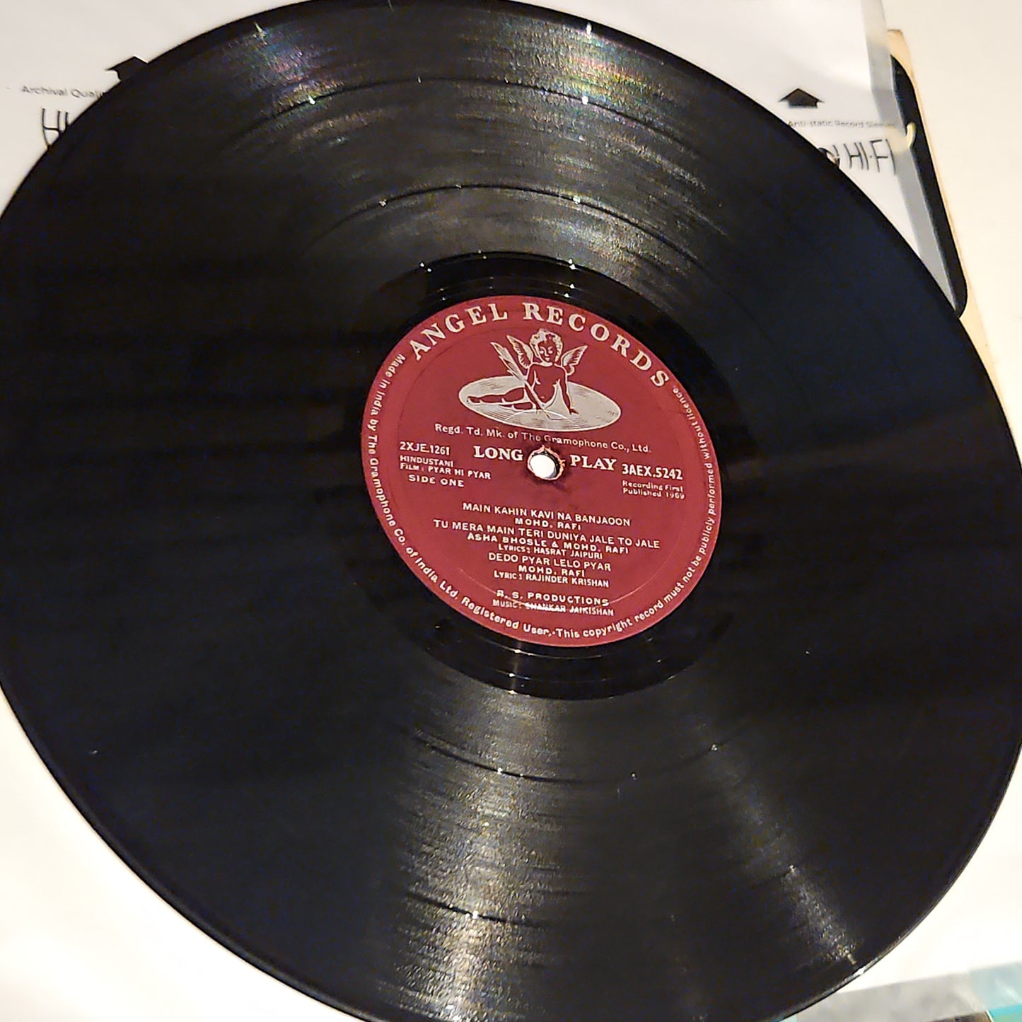 Pyar Hi Pyar - Music by shankar jaikishan - 1st angel in VG+ conditon