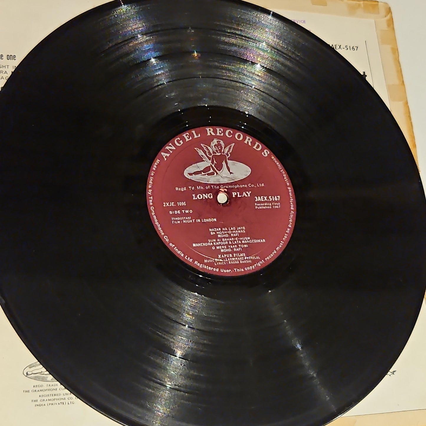 Night in London - Music by Laxmikant Pyarelal 1st Angel in good condition