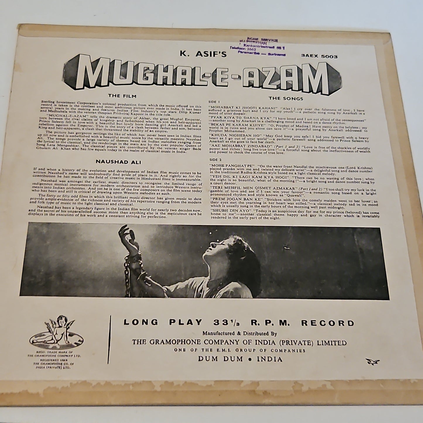 Mughal-E-Azam - Naushad classic -1st Angel in Near Mint condition