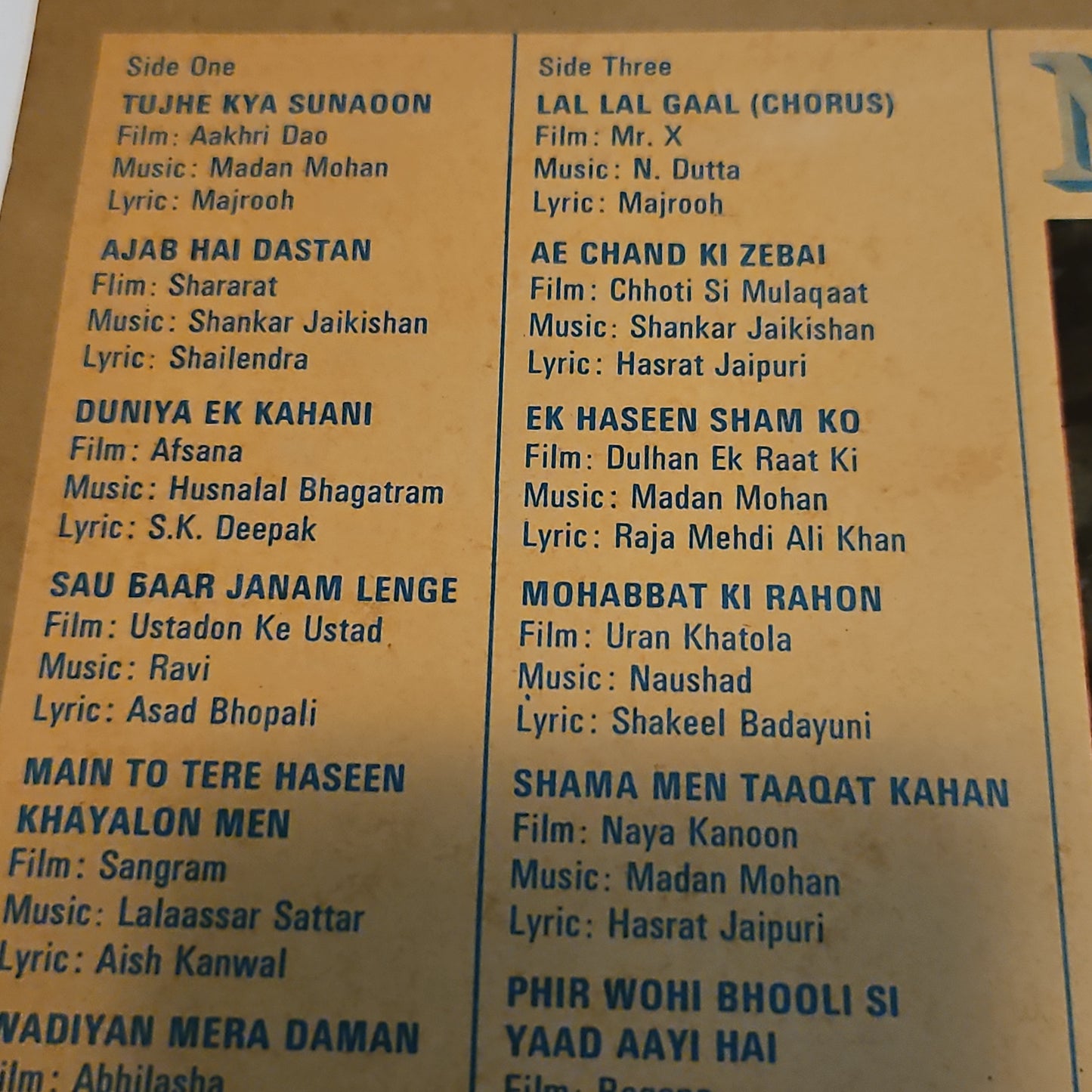 Mohammed Rafi - We Remember Rare song collection - 2 LP set in excellent condition