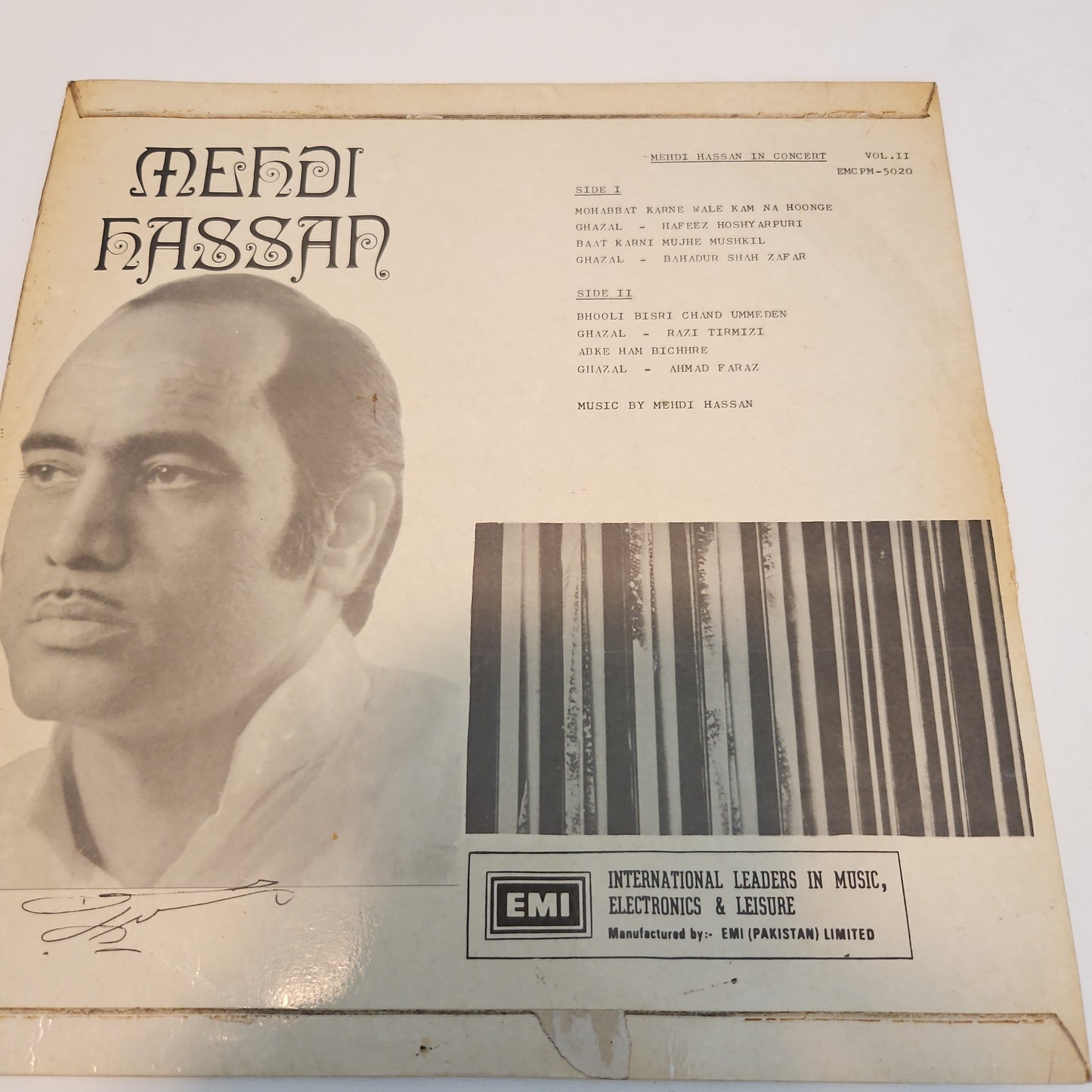 Mehdi Hassan In Concert - Vol 2 in Near mint EMCPM 5020