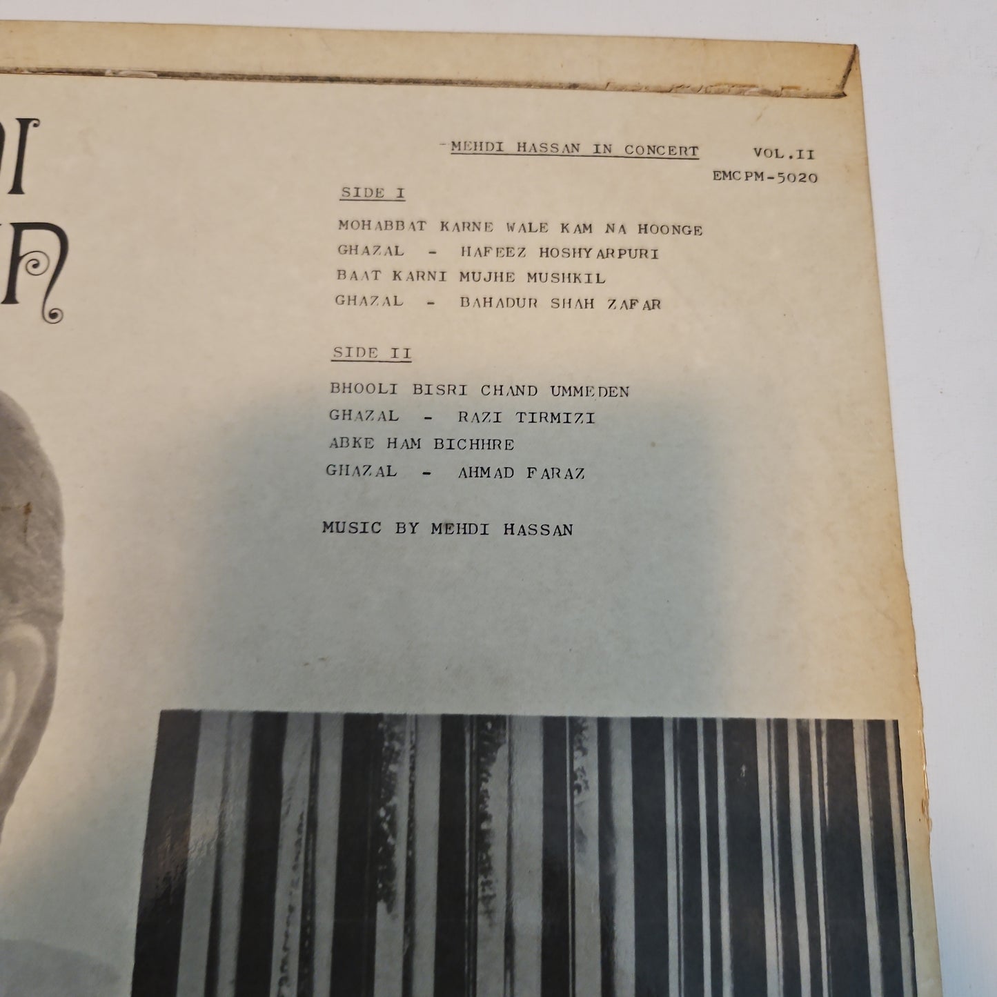 Mehdi Hassan In Concert - Vol 2 in Near mint EMCPM 5020