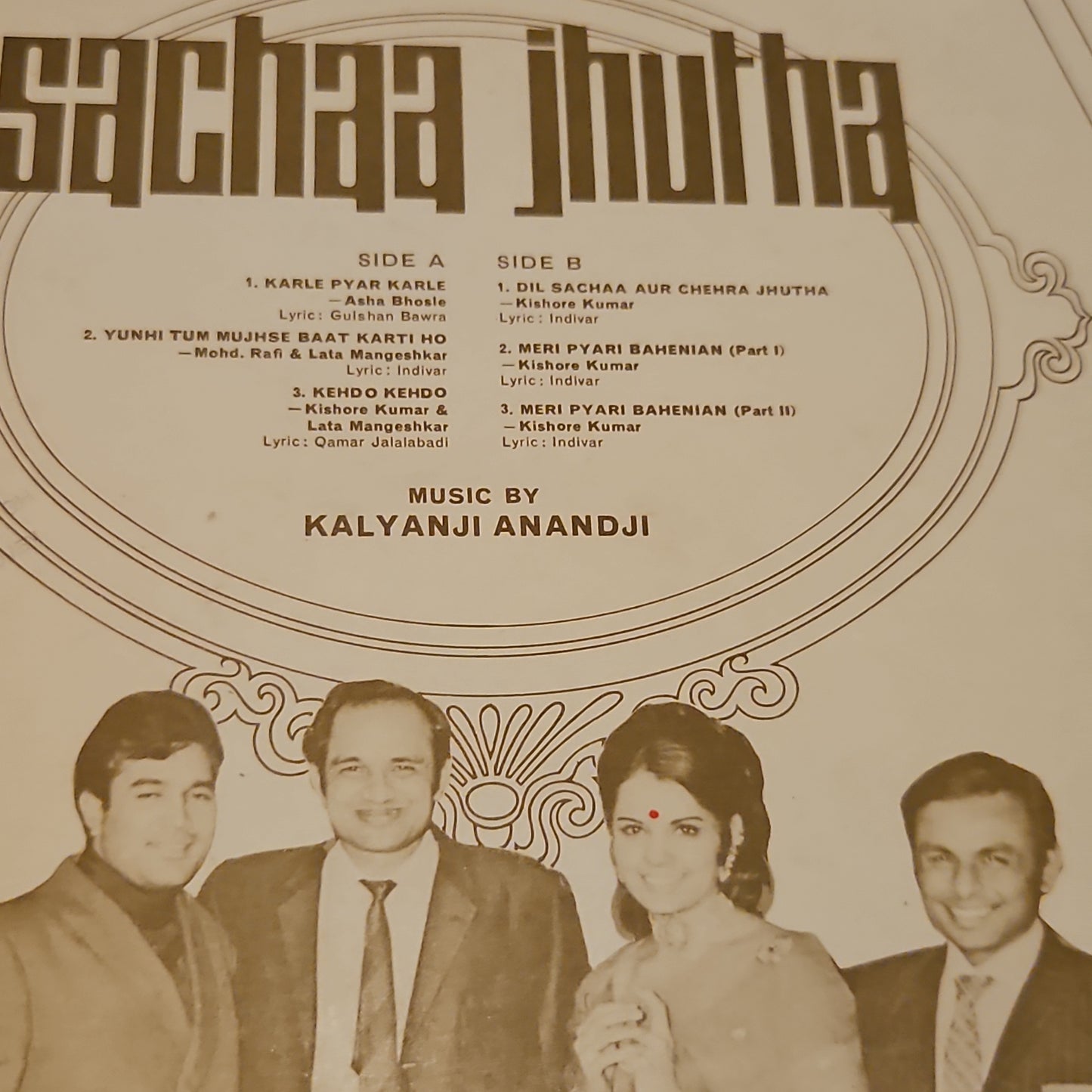 Sachaa Jhutha - Kalyanji Anandji superhit Psych funk in near mint condition