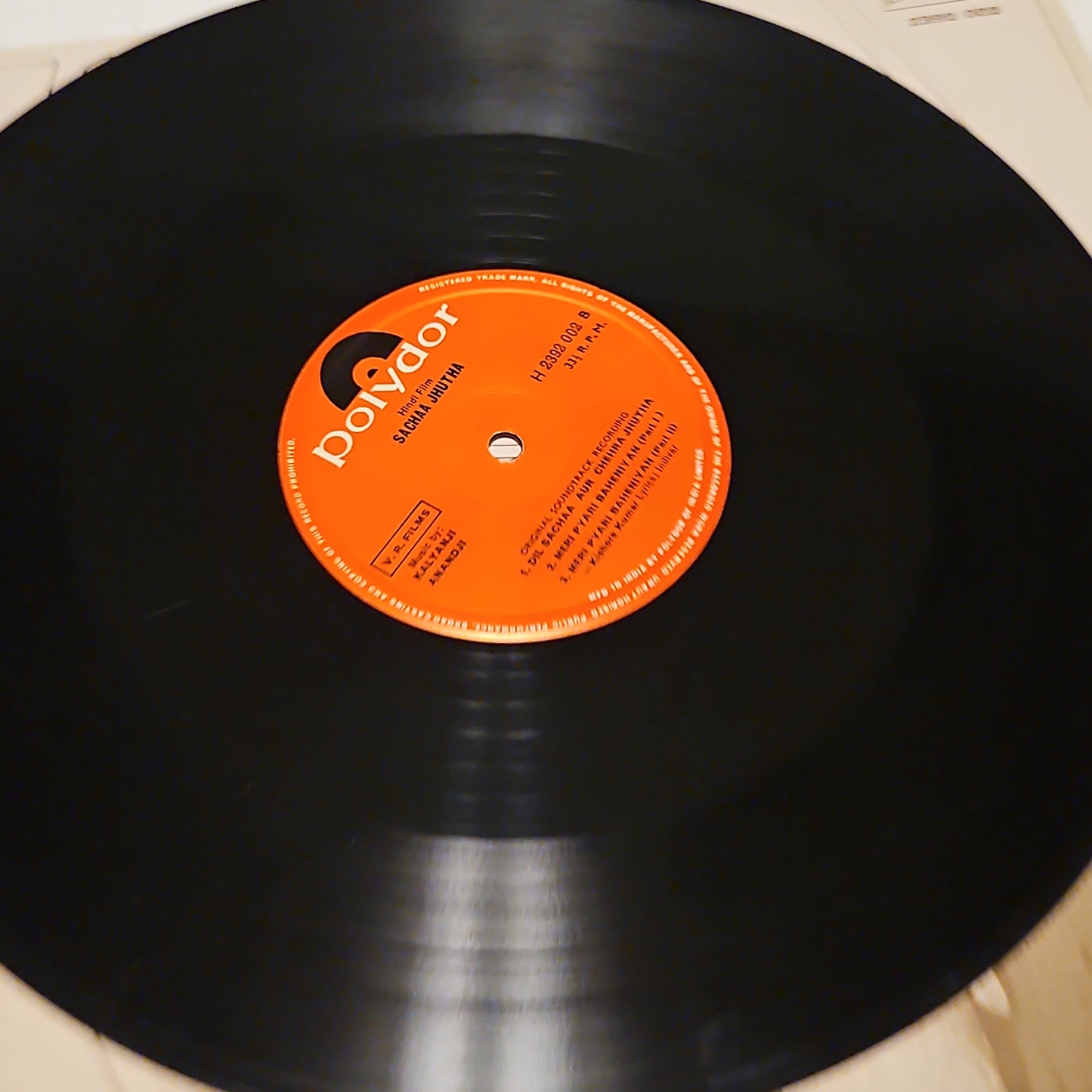 Sachaa Jhutha - Kalyanji Anandji superhit Psych funk in near mint condition