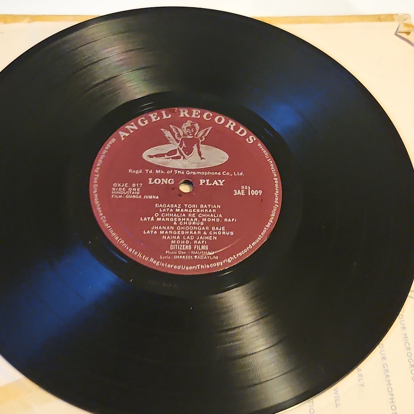 Gunga Jumna - Classic Superhit Naushad - 10 inch Angel in Excellent to near mint from my collection