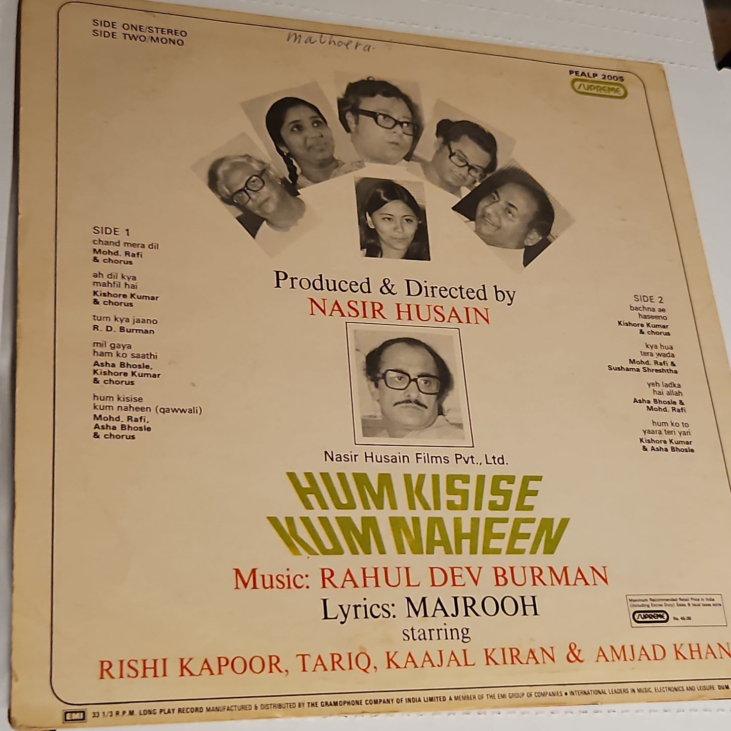 Hum Kisise Kum Naheen - R D Burman blockbuster in excellent