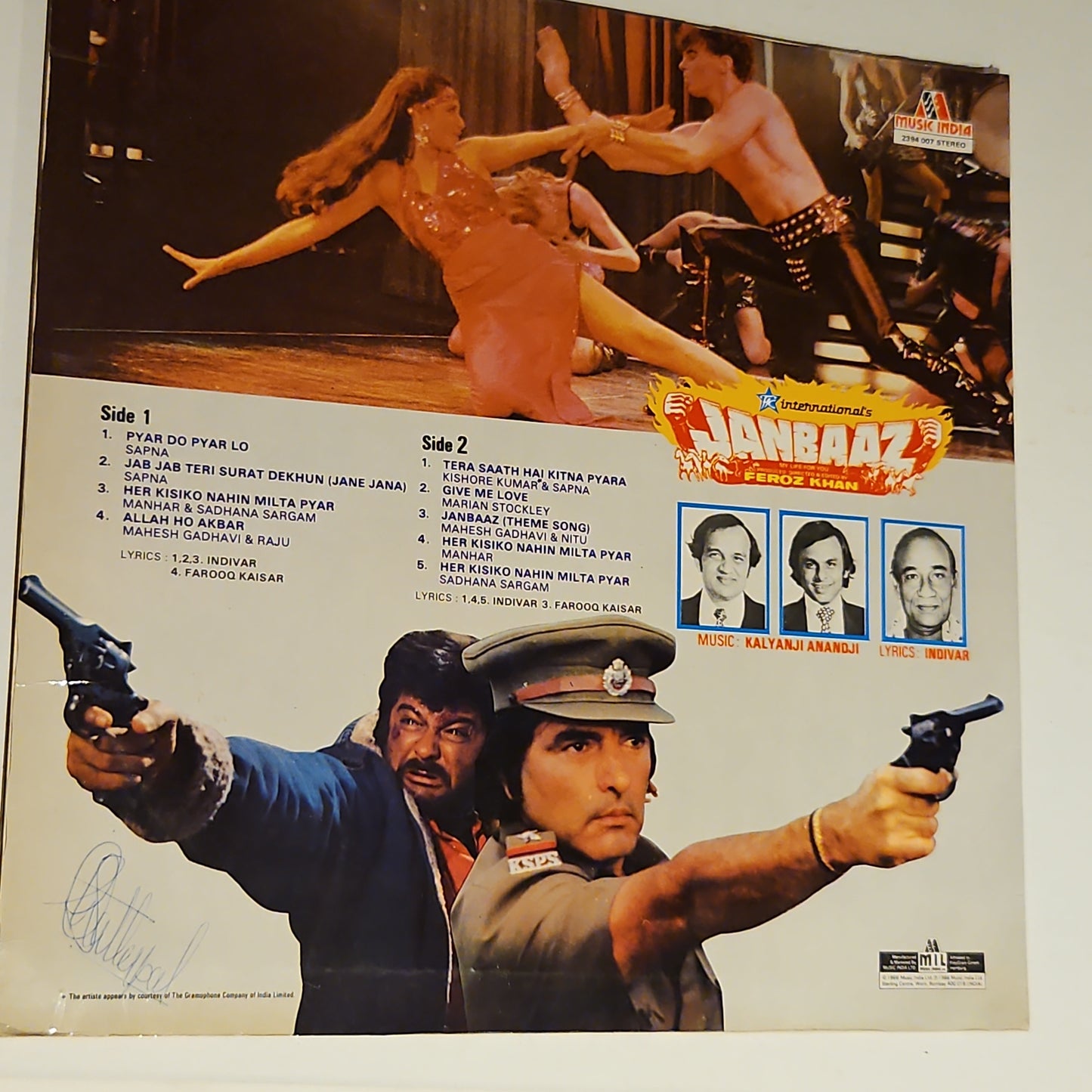 JanBaaz - Firoz Khan's blockbuster 1st MIL release in excellent condition- Music Kalyanji Anandji