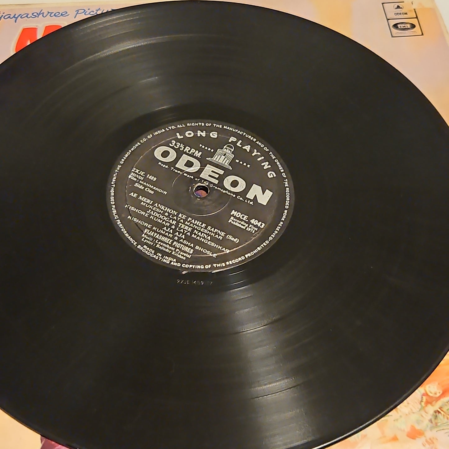 Man Mandir by Laxmikant pyarelal 1st Odeon Ring in excellent condition