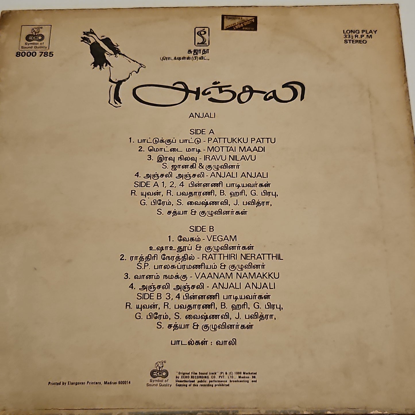 Ilaiyaraaja Anjali in Tamil in excellent