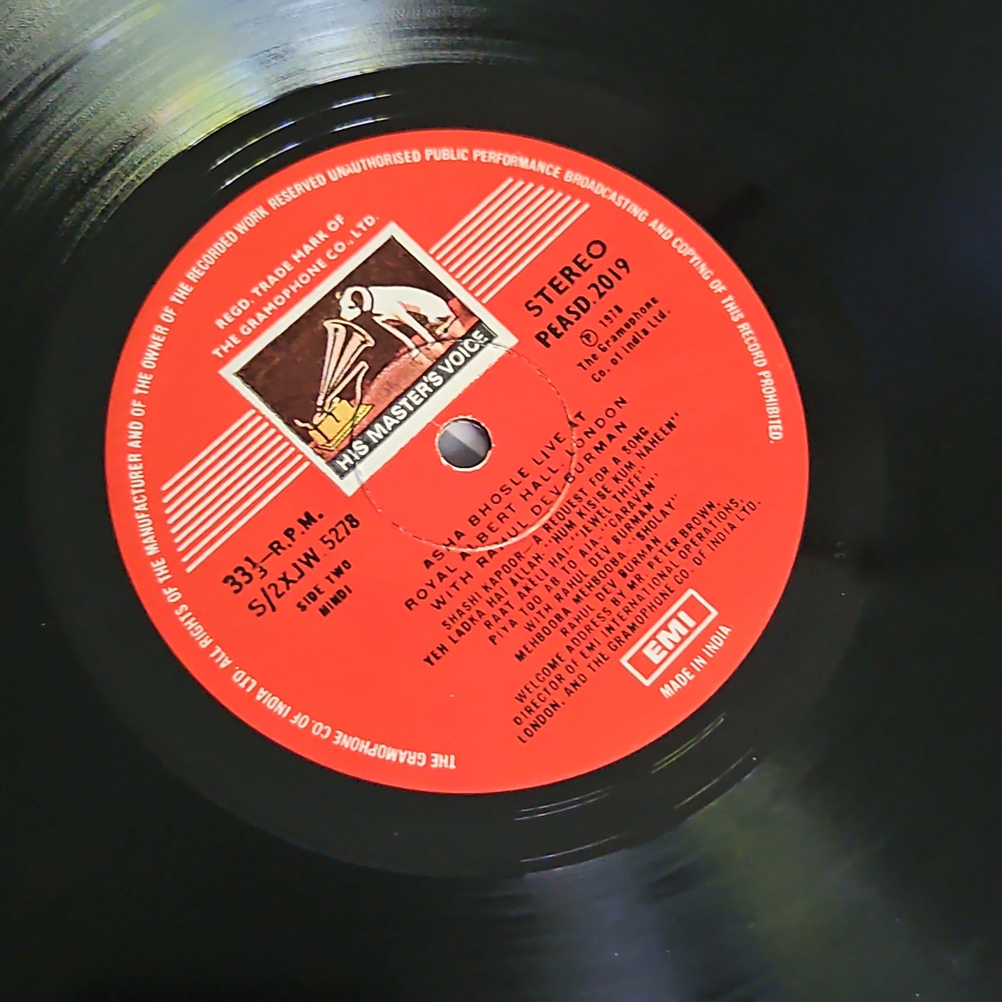 R D Burman & Asha Bhsole Live at Royal Albert Hall 2 LP set near mint