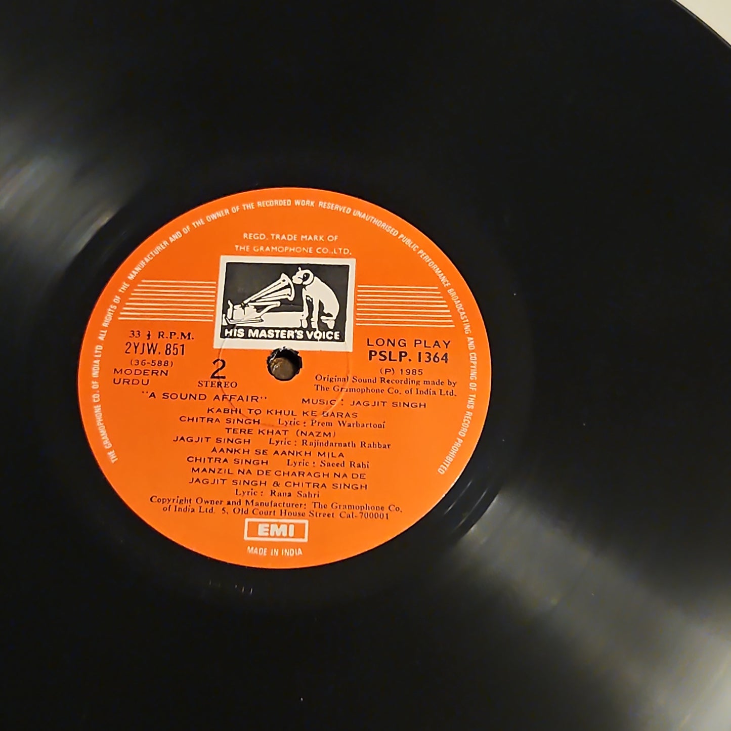 Jagjit and chitra Singh- A sound affair in near mint