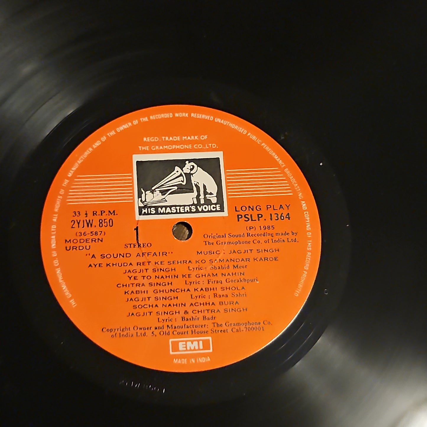Jagjit and chitra Singh- A sound affair in near mint