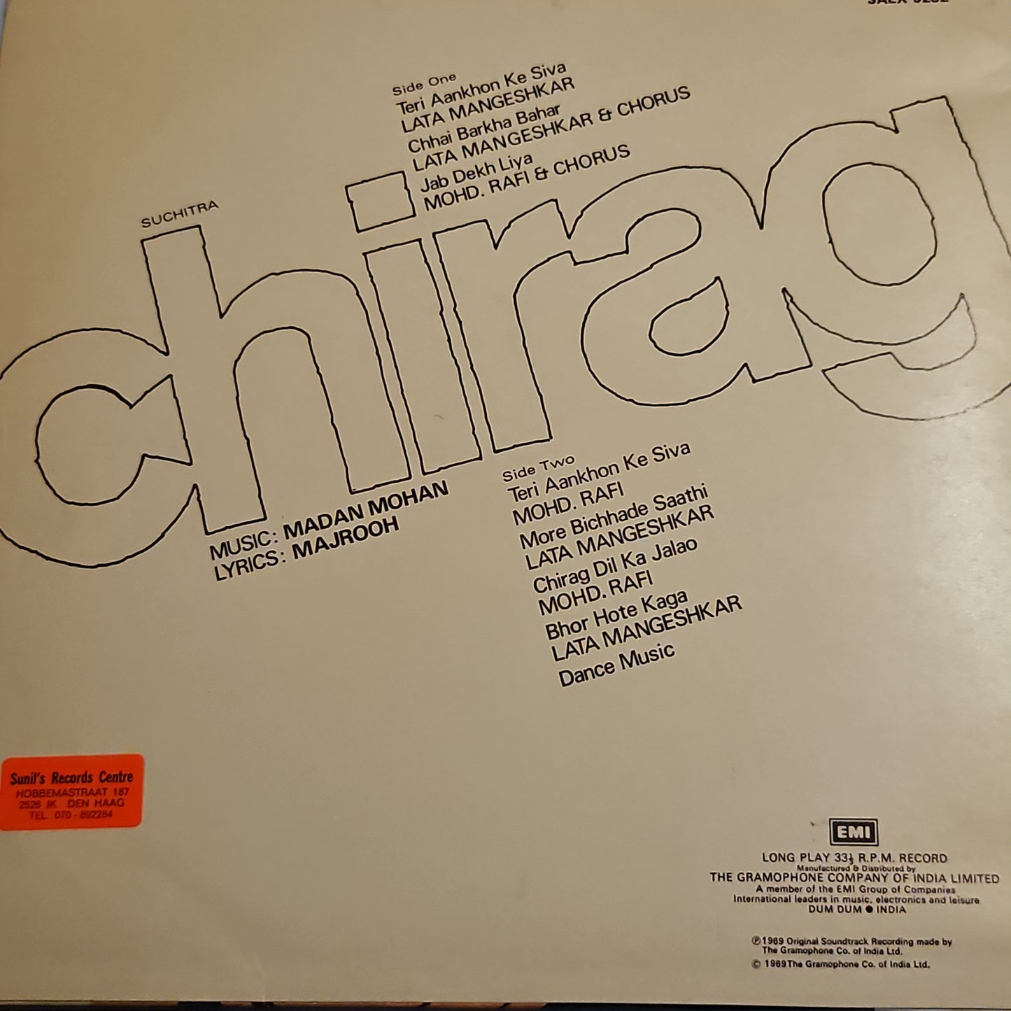 3 LPs package Madan Mohan Anpadh, Chirag , Woh Kaun Thi plus Aap ki Parchhaiyan Near mint