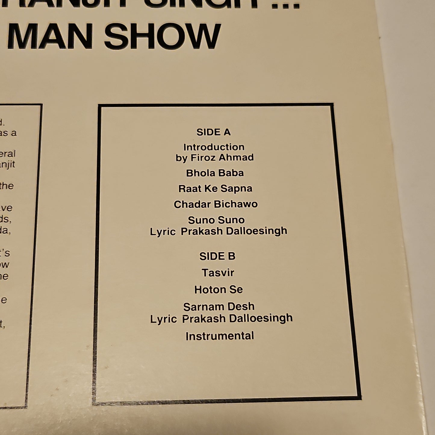 Charanjit -one man show in Near mint