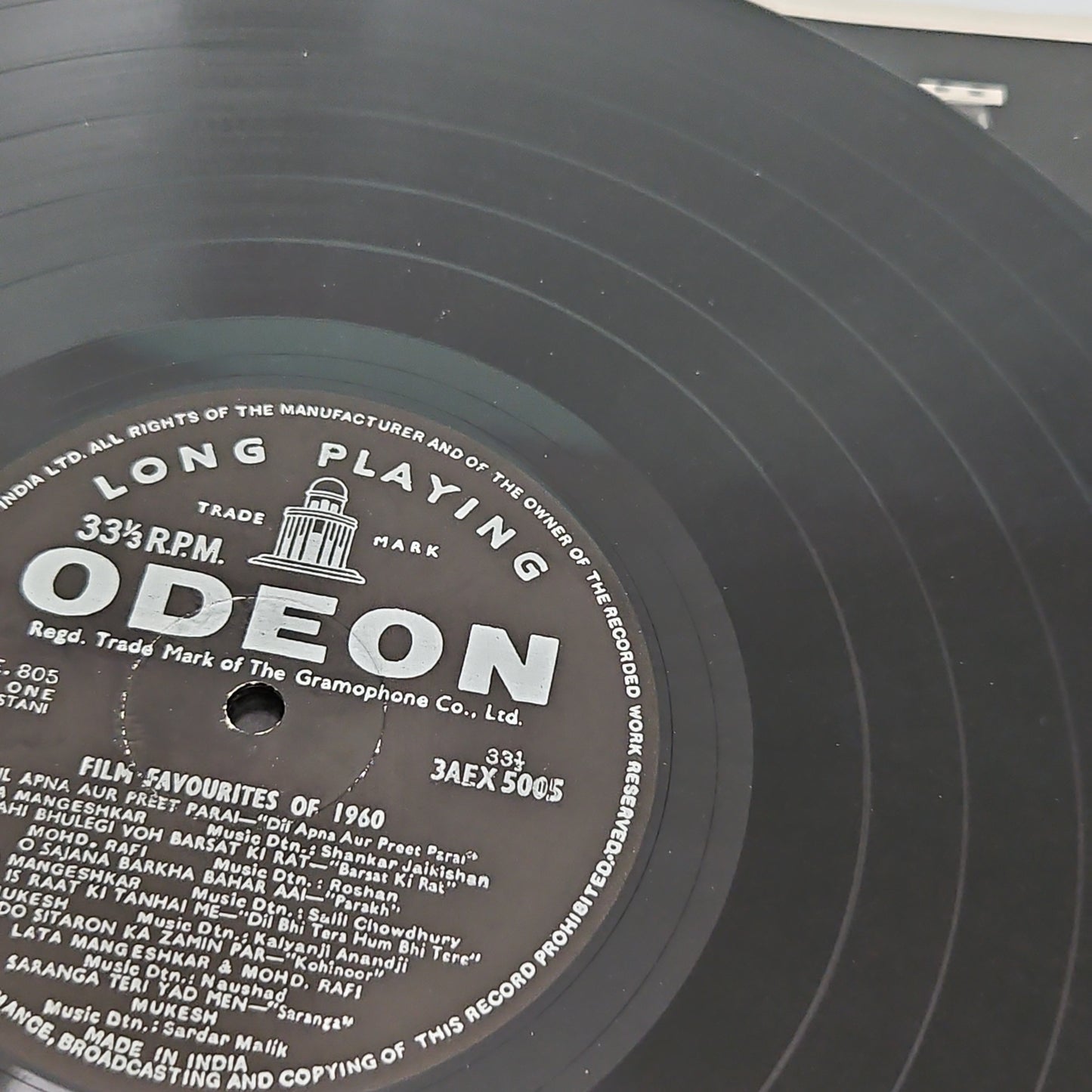 Various - Film Favourites Of 1960 in 200 gm heavy odeon - in near mint condition