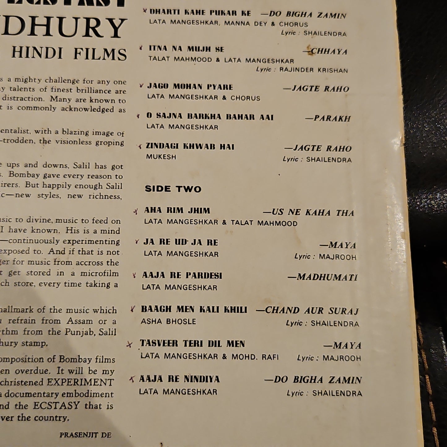 3 Music Maestros LPs - Khaiyyam, O. P. Nayyar and Salil Chowdhury in excellent to near mint