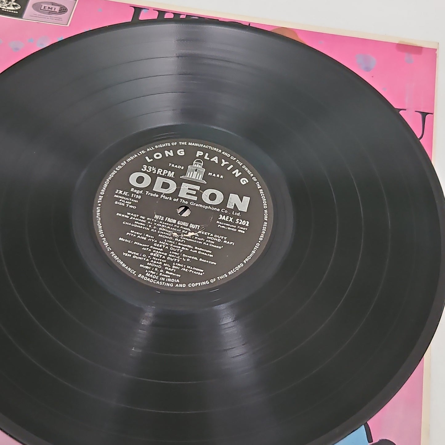 Hits of guru dutt - Odeon - includes *kagaz ke phool* songs in Excellent+