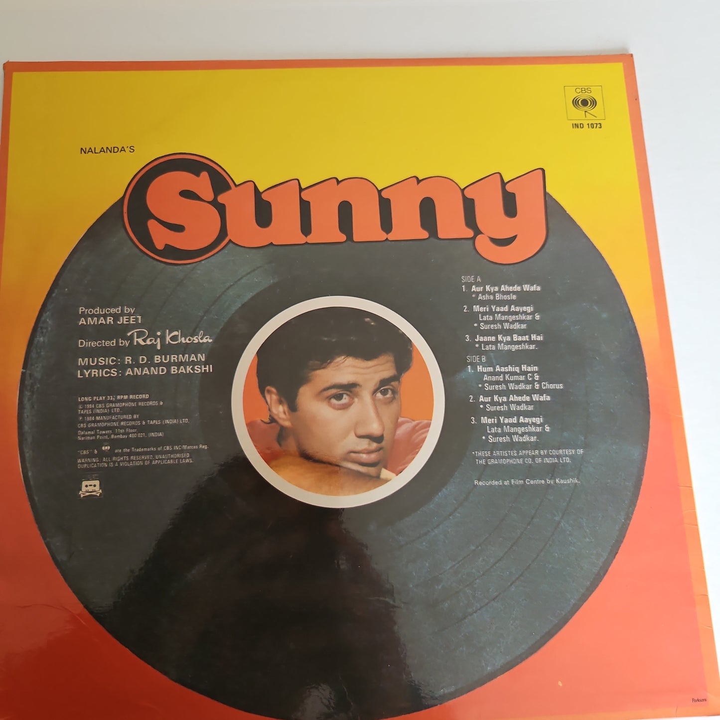 SUNNY - R D Burman classic with Lata, Asha and Suresh Wadkar In near mint condition