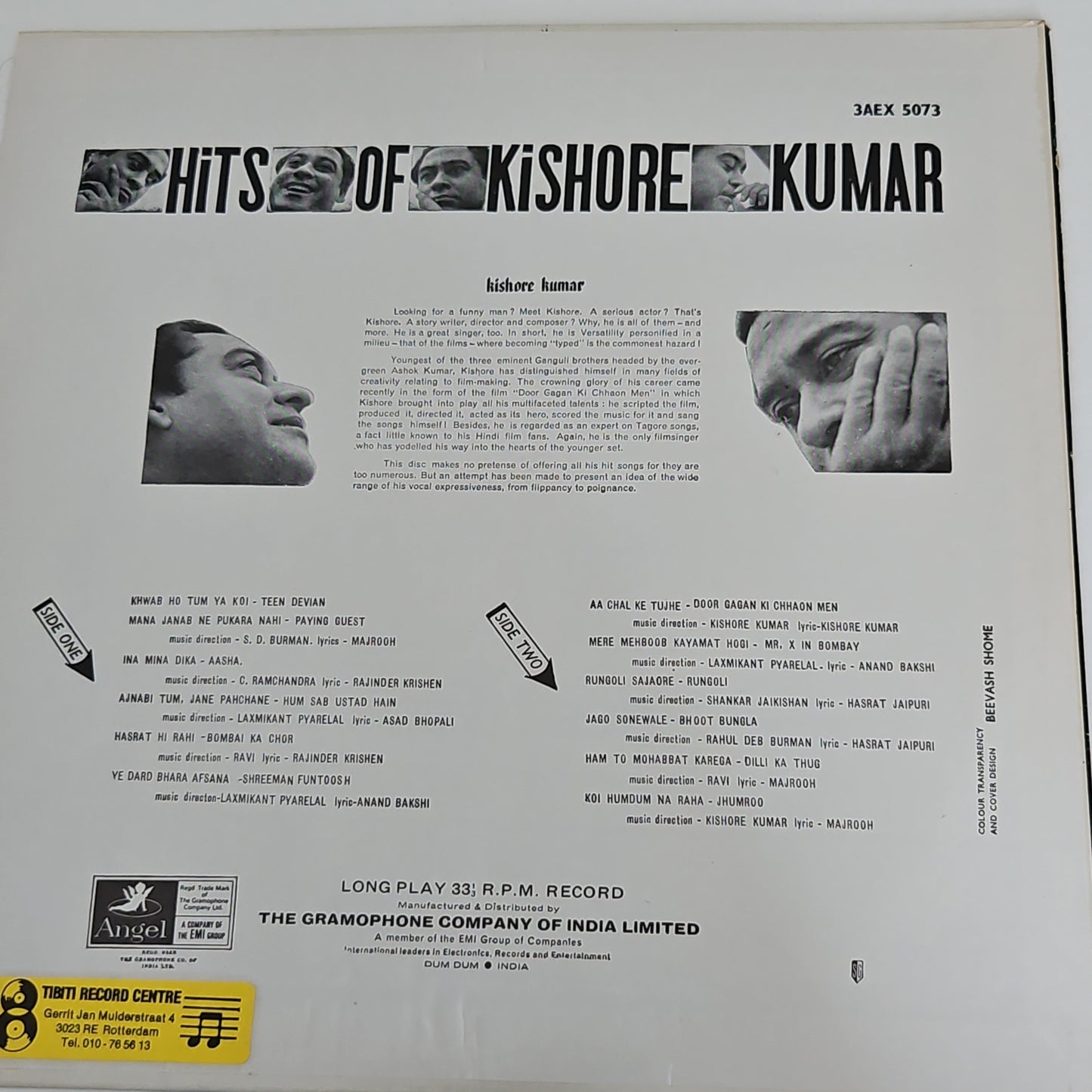 Kishore Kumar - Rare collection record in near mint condition pristine