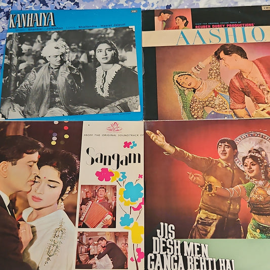 4lps Raj Kapoor and Shankar Jaikishan Superhit pack - Sangam ,Kanhaiya, Aashiq , and Jis Desh Mein Ganga Bahati hai in prisitne