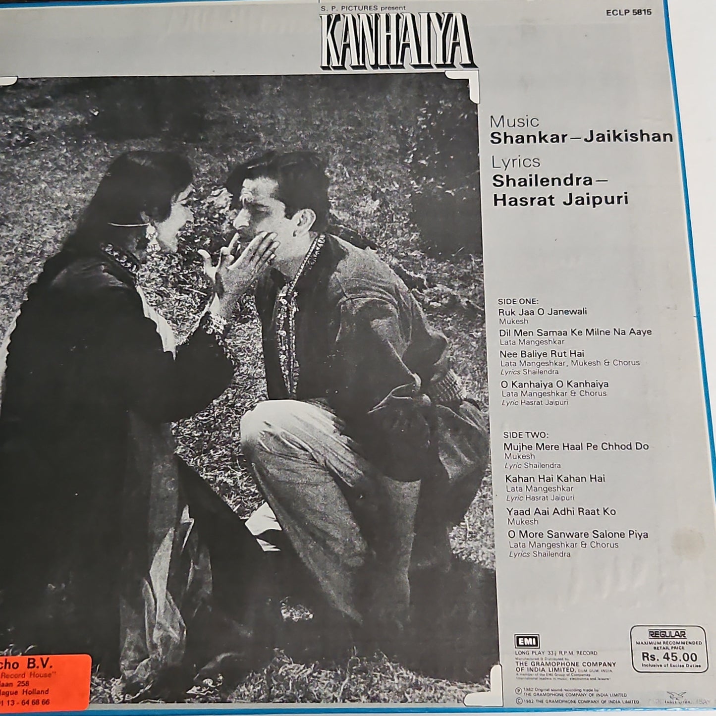 4lps Raj Kapoor and Shankar Jaikishan Superhit pack - Sangam ,Kanhaiya, Aashiq , and Jis Desh Mein Ganga Bahati hai in prisitne