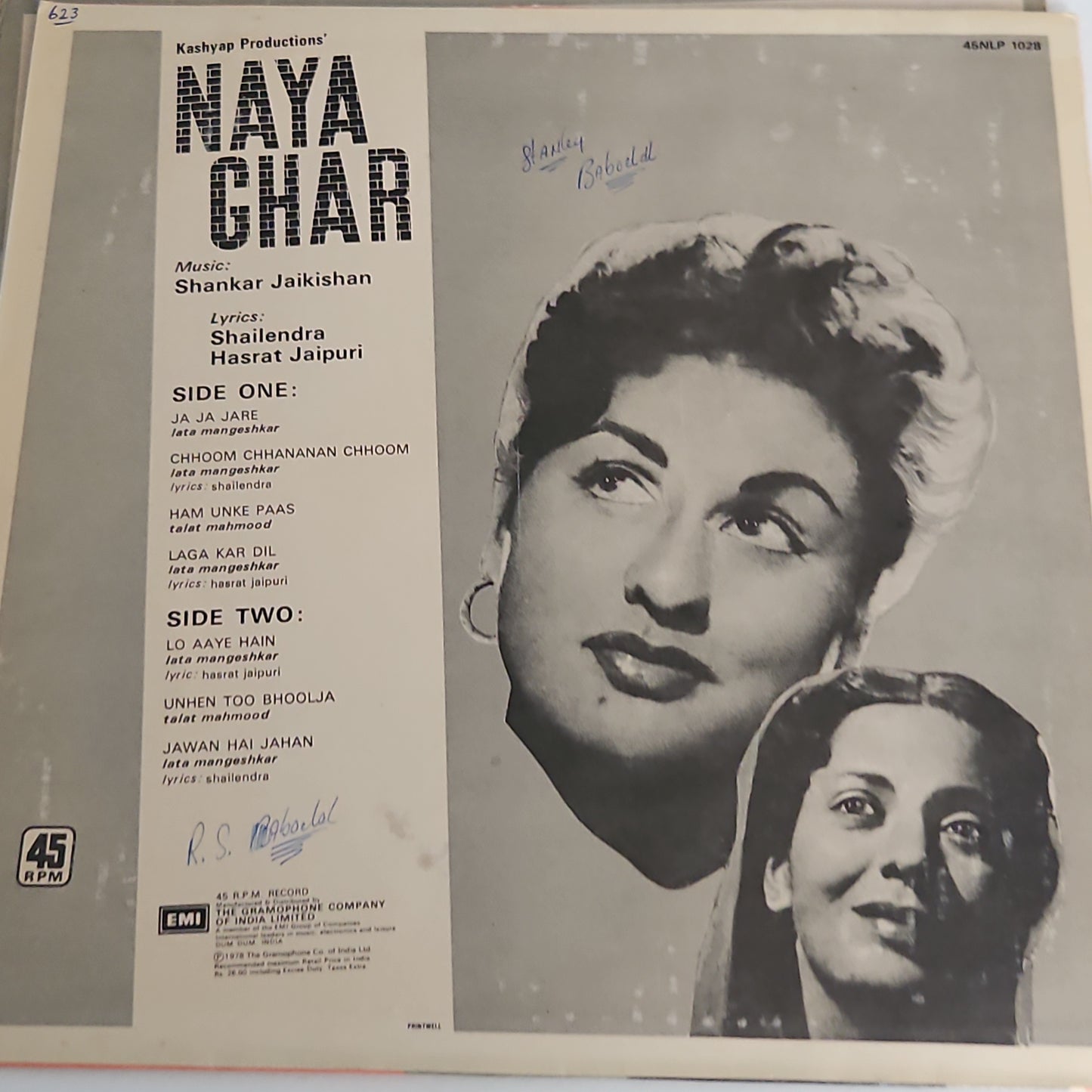 4 LPs classic Shankar Jaikishan Superhit pack -Seema, Raat Aur Din, Patita ,Naya Ghar in pristine