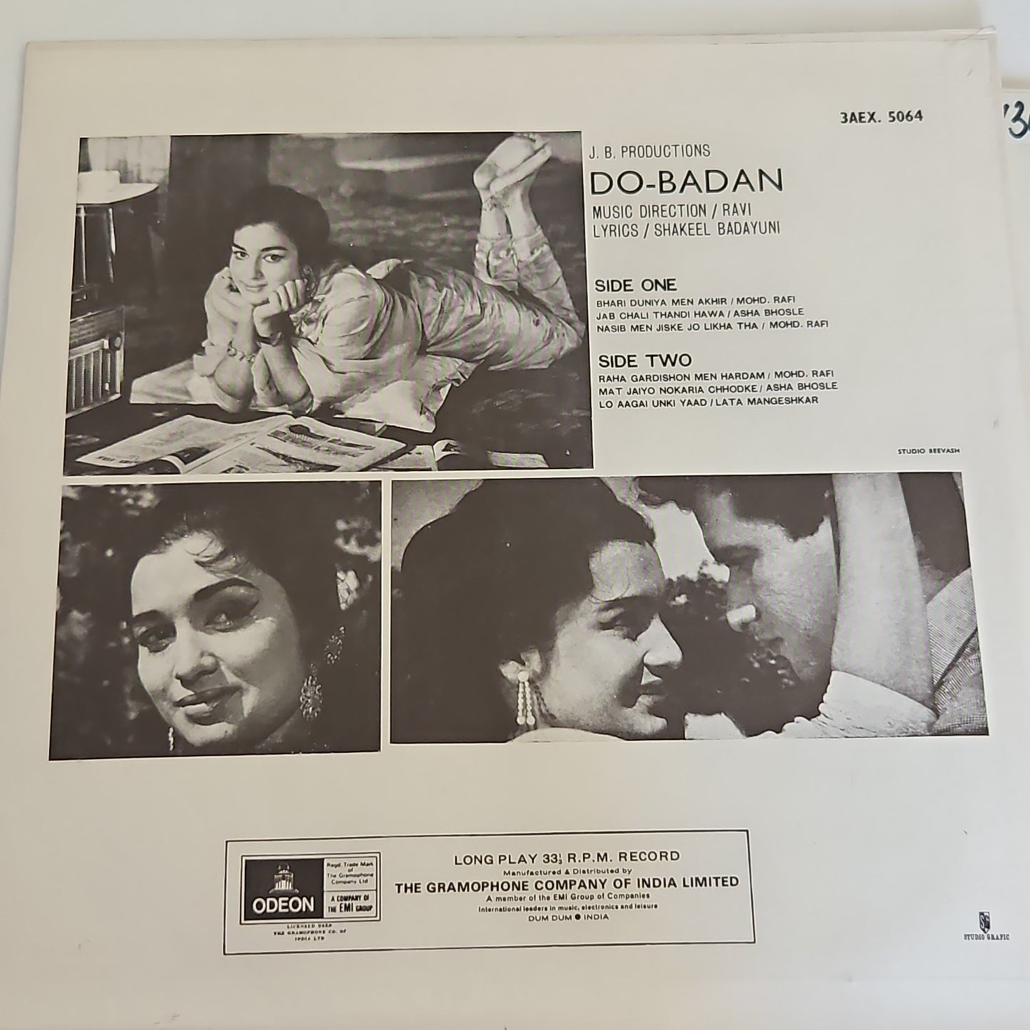 3 lps Classic Ravi for Manoj Kumar Amanat, Neel Kamal and Do Badan in Near mint and pristine