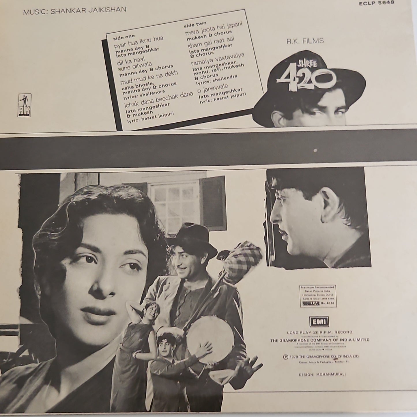 3 LPs Blockbuster Raj Kapoor and Shankar Jaikishan combo, ANARI, SHREE 420 AND CHORI CHORI - near mint