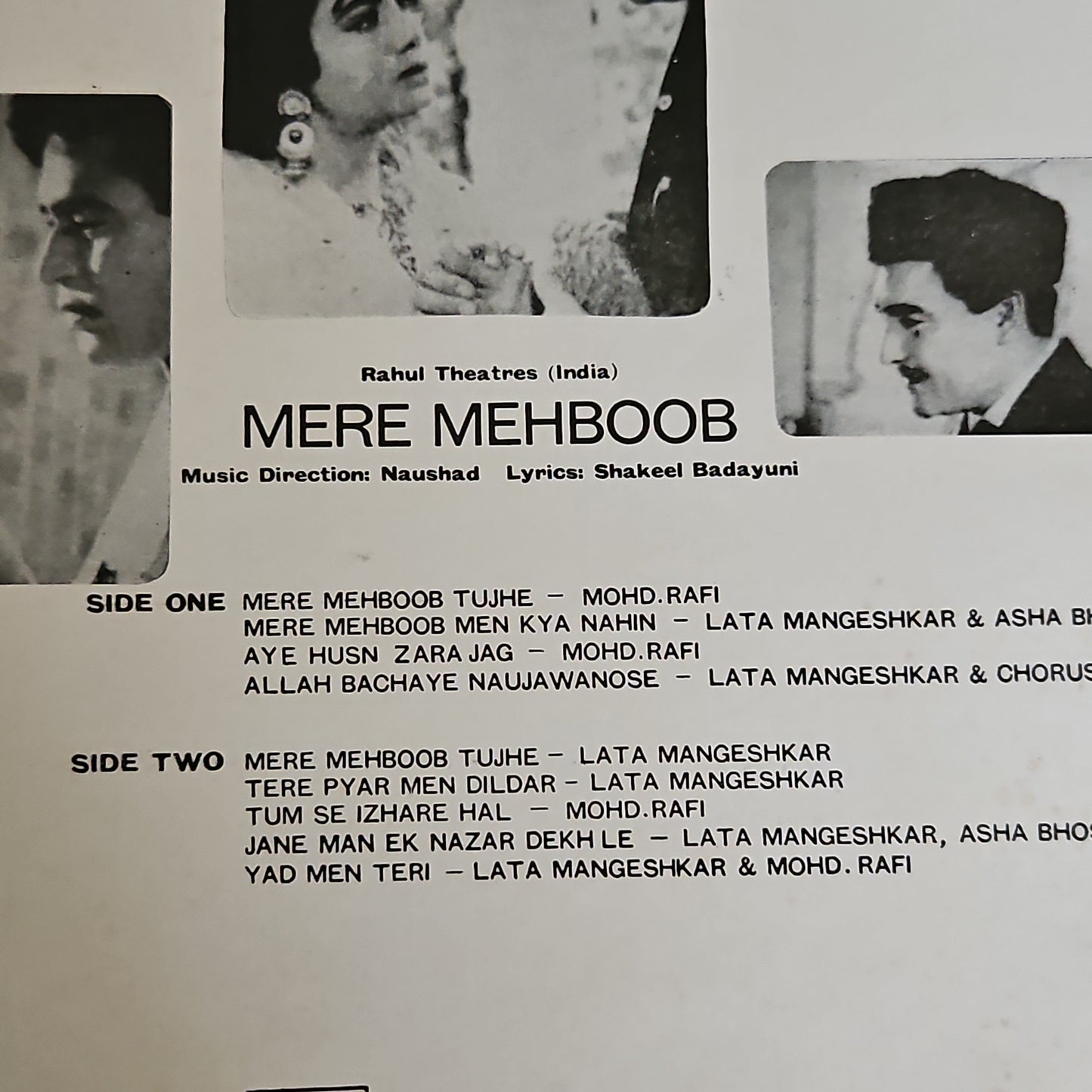 3 LPs Blockbuster Rajendra Kumar and Naushad combo Saathi, Palki and Mere Mehboob- near mint