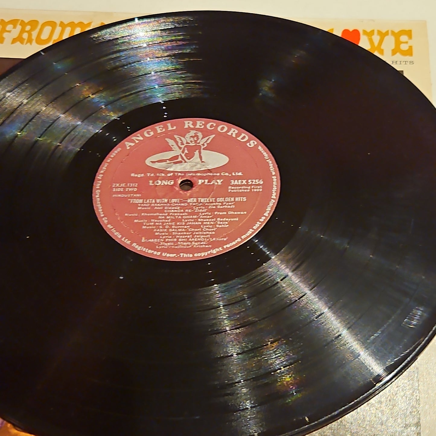 Lata Mangeshkar - From Lata with Love - 1st Angel - in Excellent to near mint