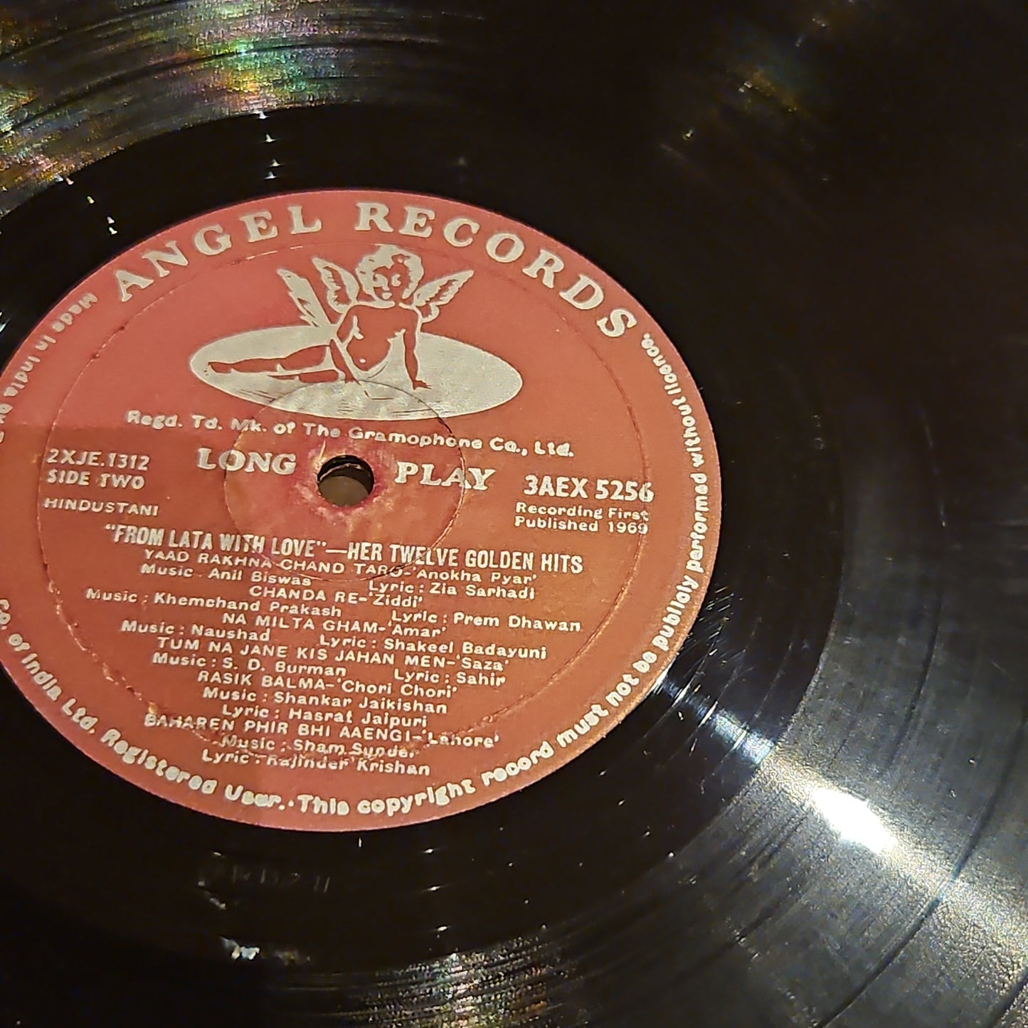 Lata Mangeshkar - From Lata with Love - 1st Angel - in Excellent to near mint