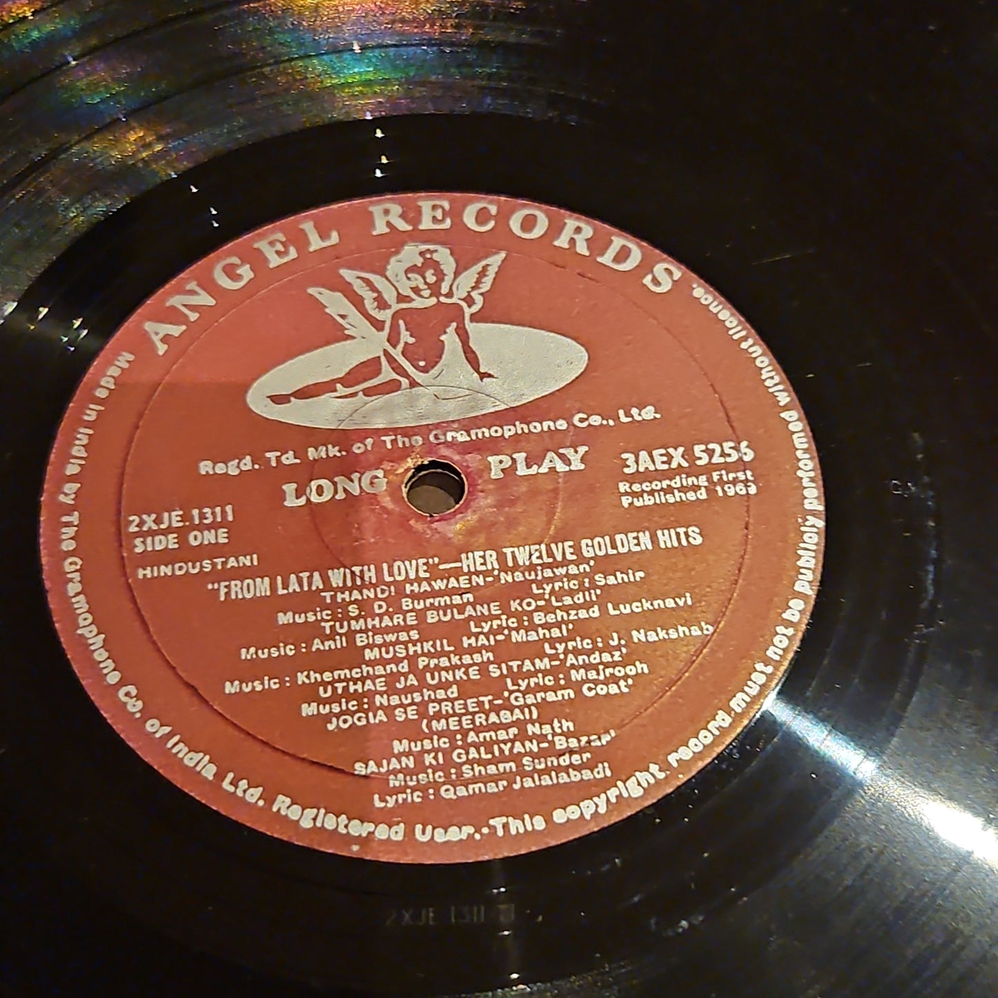 Lata Mangeshkar - From Lata with Love - 1st Angel - in Excellent to near mint