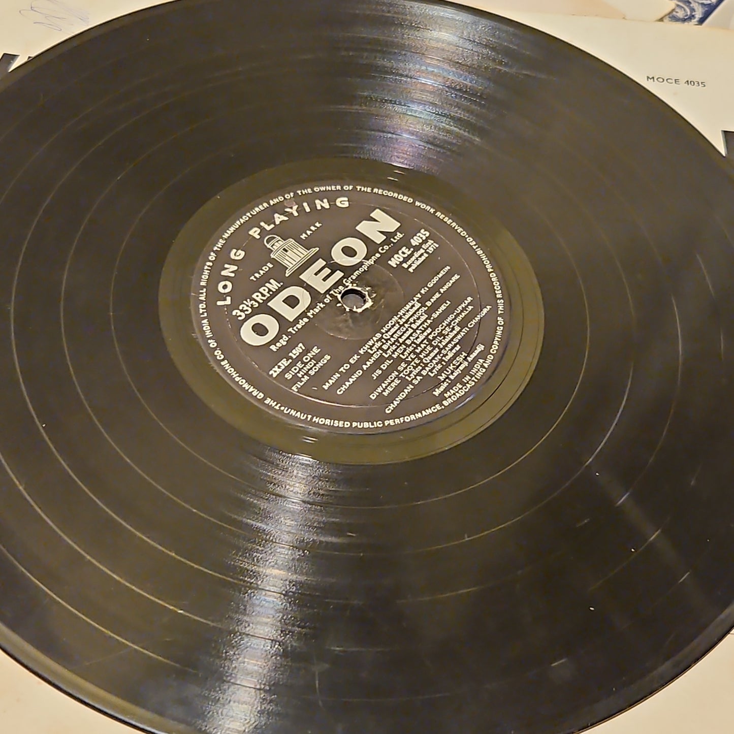 Kalyanji Anandji present MUKESH 1st Edition Ring Odeon in VG+
