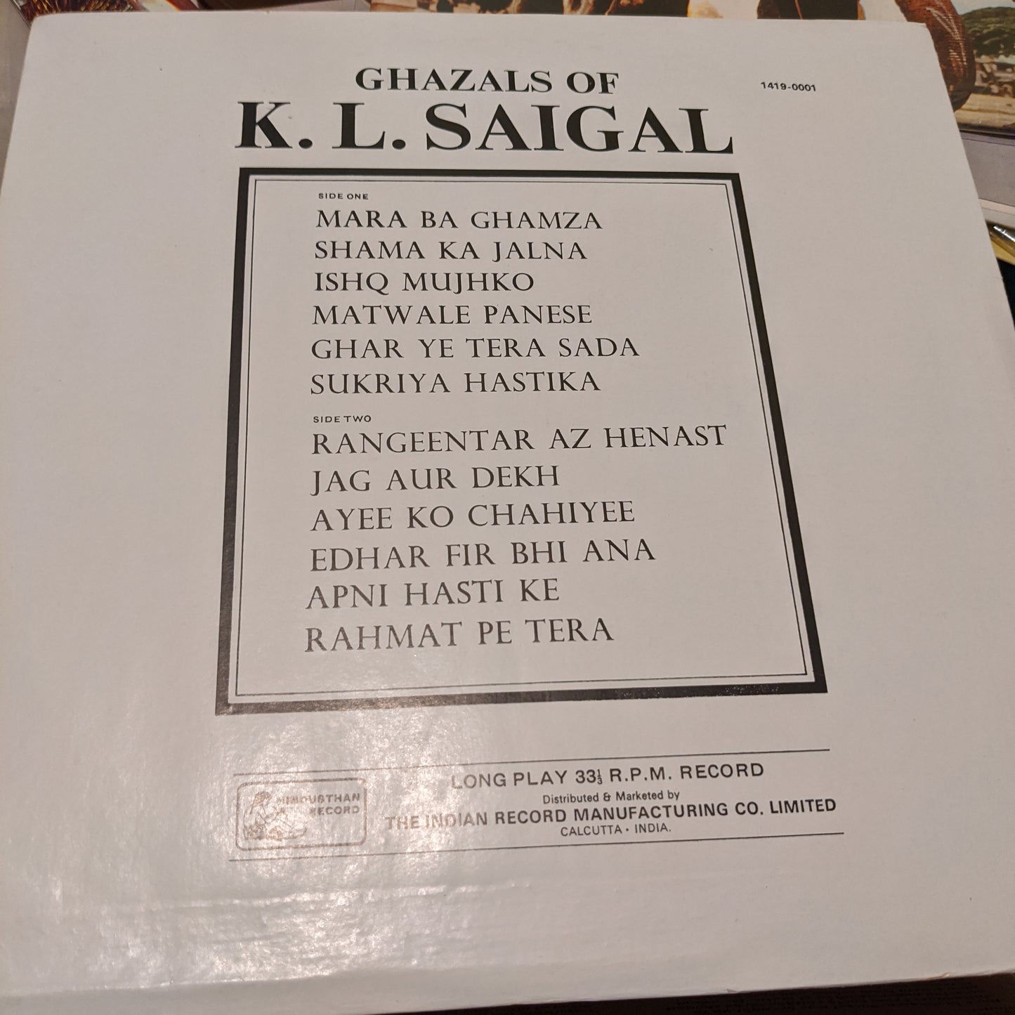K. L. Saigal - Ghazals Of K. L. Saigal in near mint