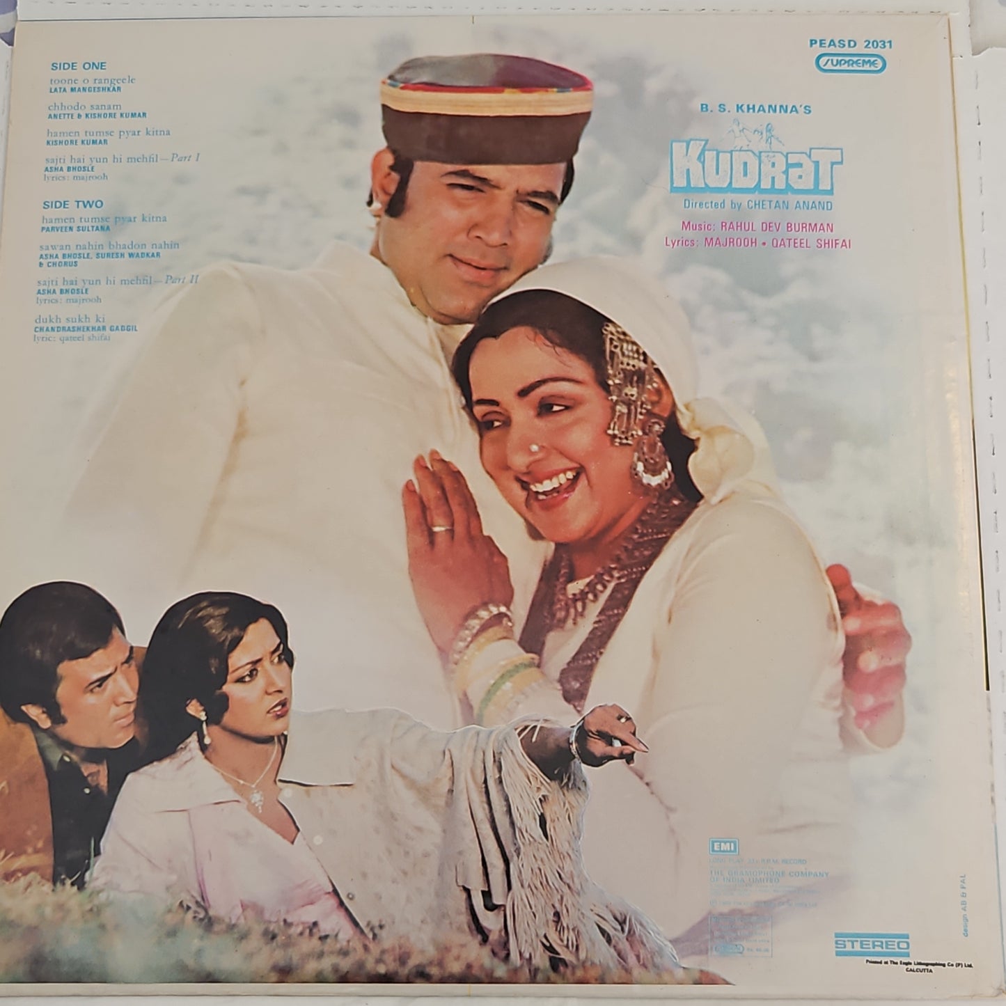Kudrat - Music by R D Burman superhit record in near mint condition in Supreme Stereo