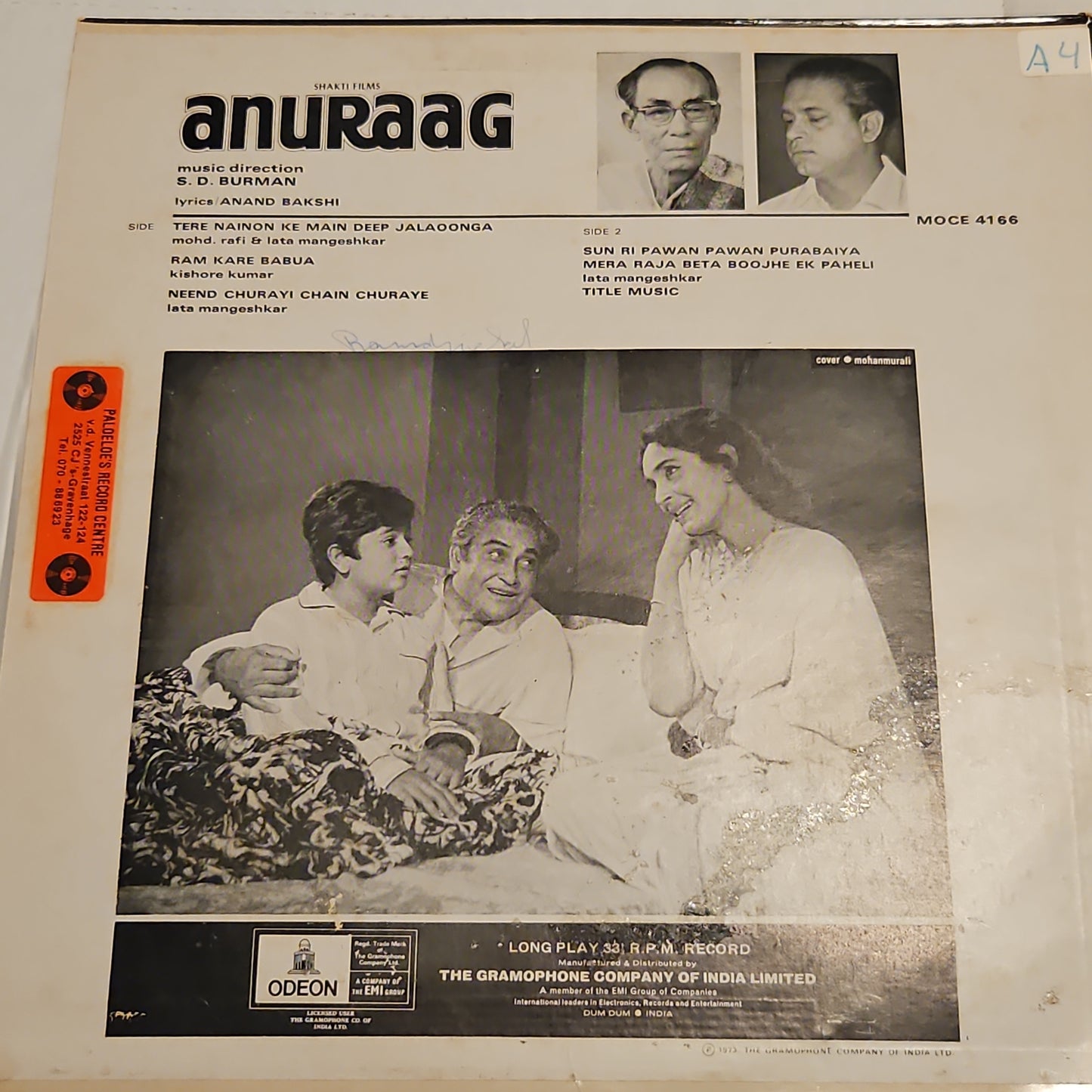 Anuraag - Bollywood eternal Classics by S D Burman Lata and Rafi in near mint