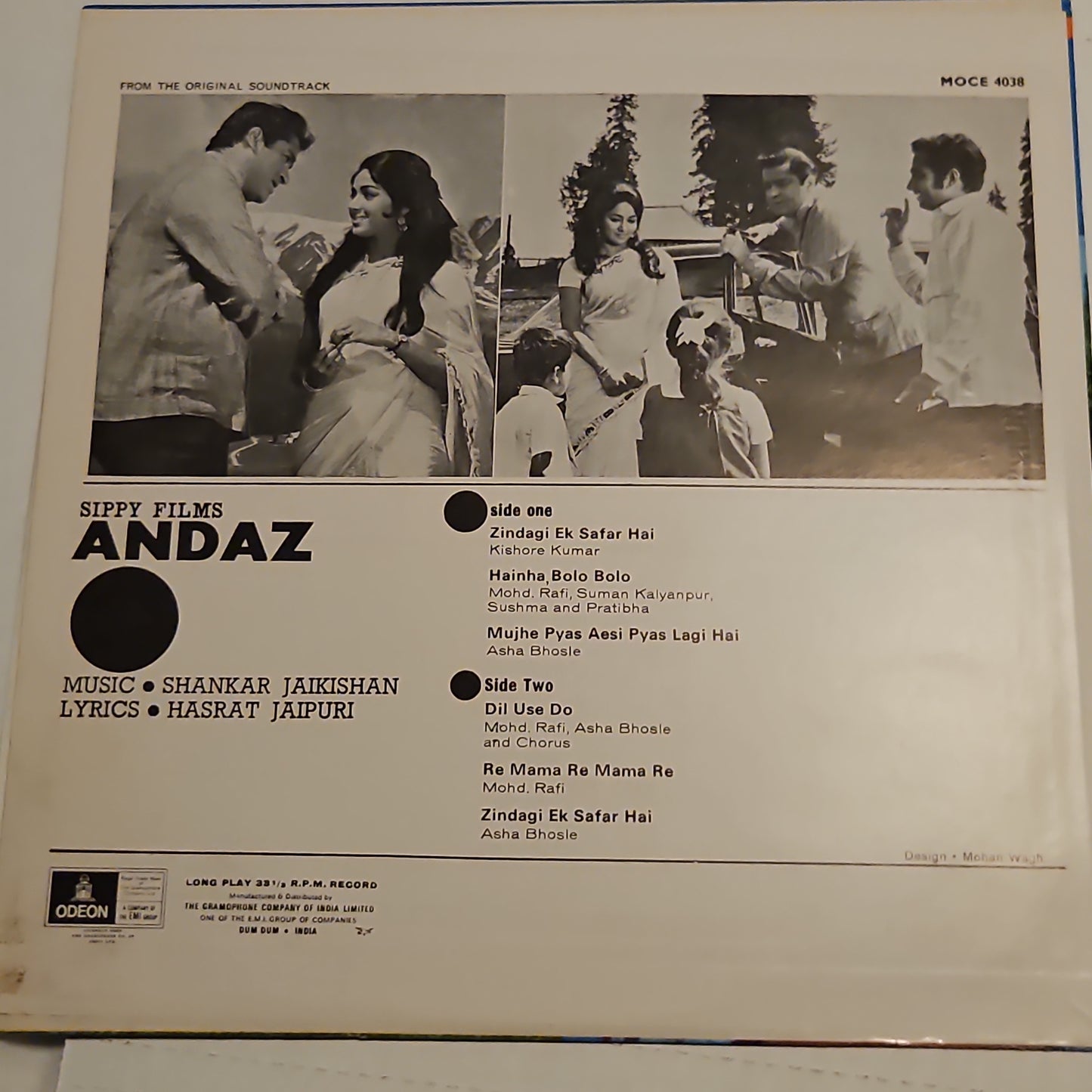 Andaz - Music By shankar jaikishan Superhit in near Mint Pristine
