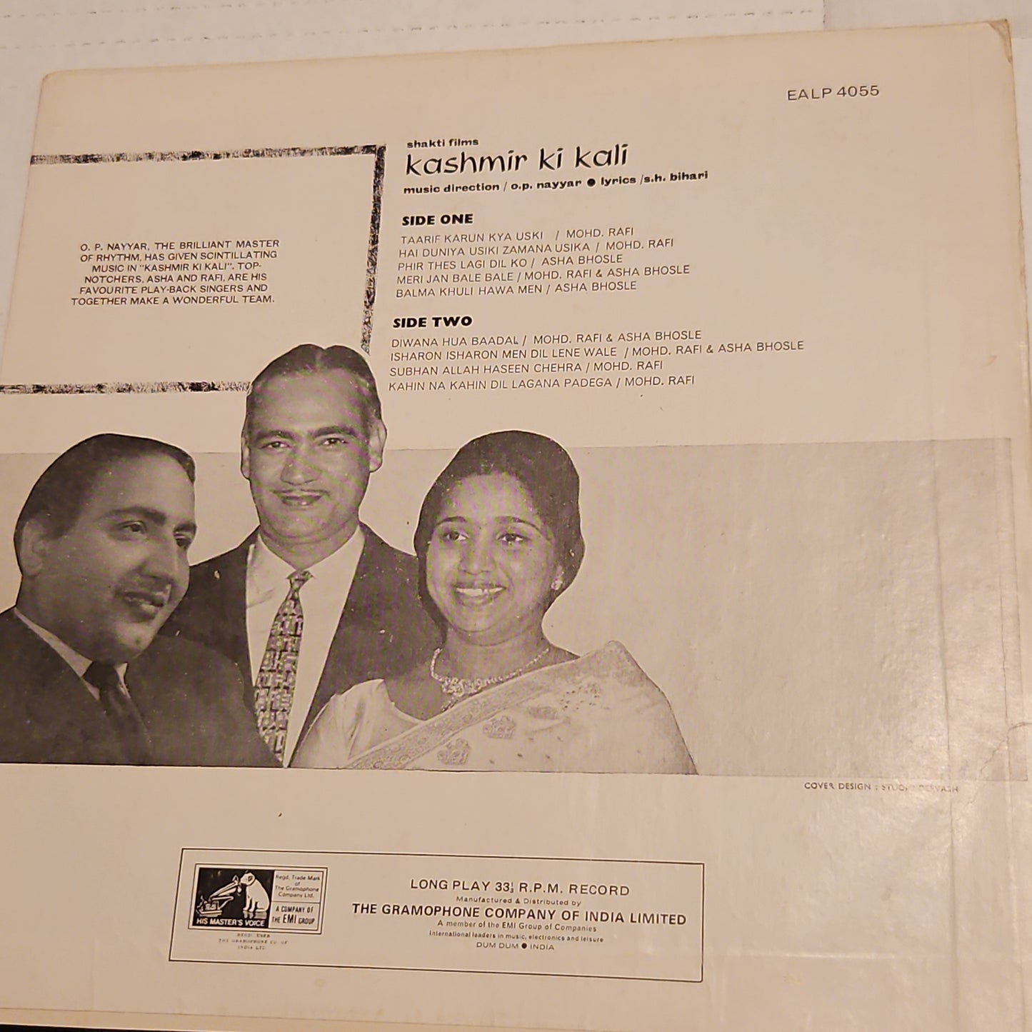 KASHMIR KI KALI - Red Dog Version Music by O P nayyar in Near Mint