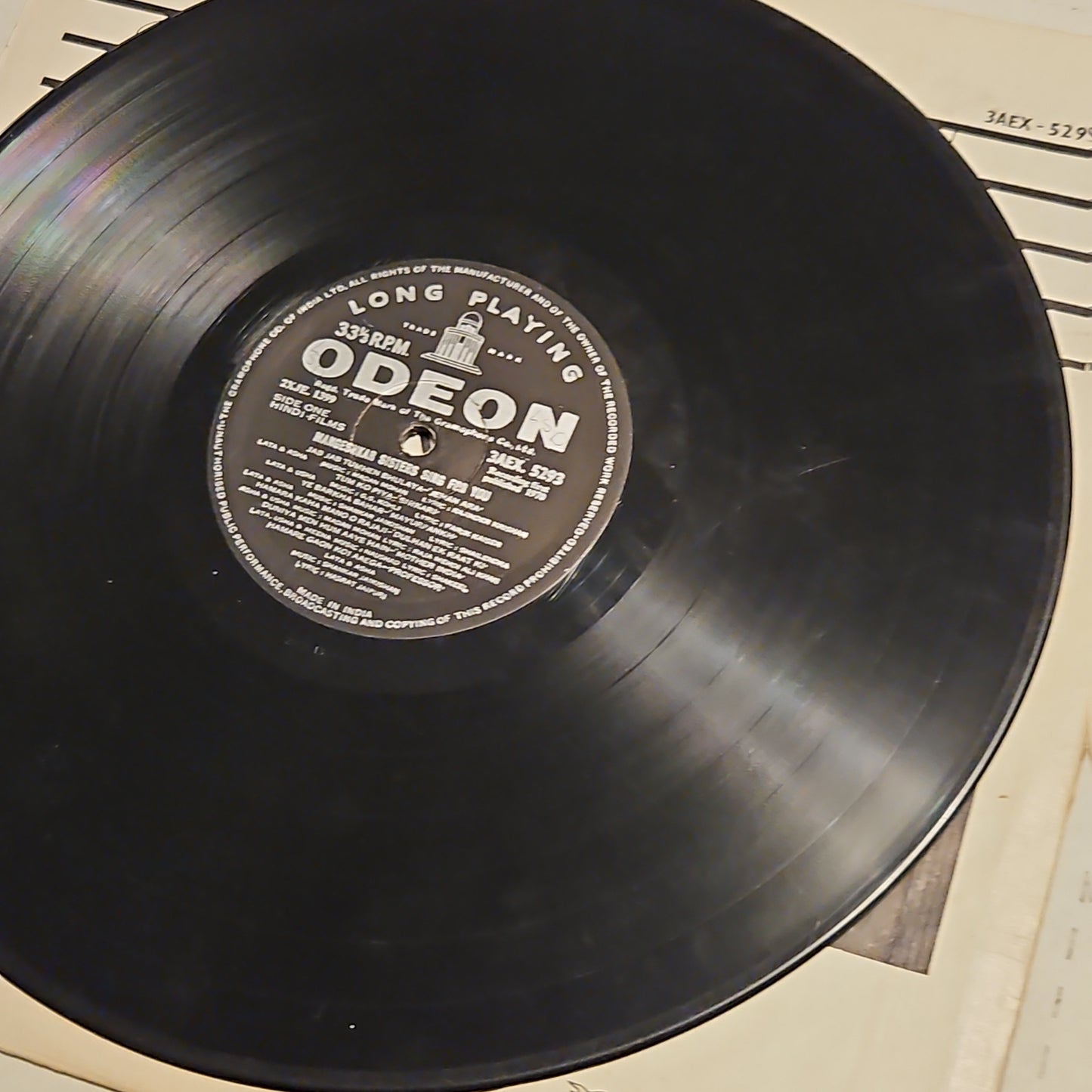 Mangeshkar Sisters - Collectible Rare 1st ed. Odeon double-ring in VG+